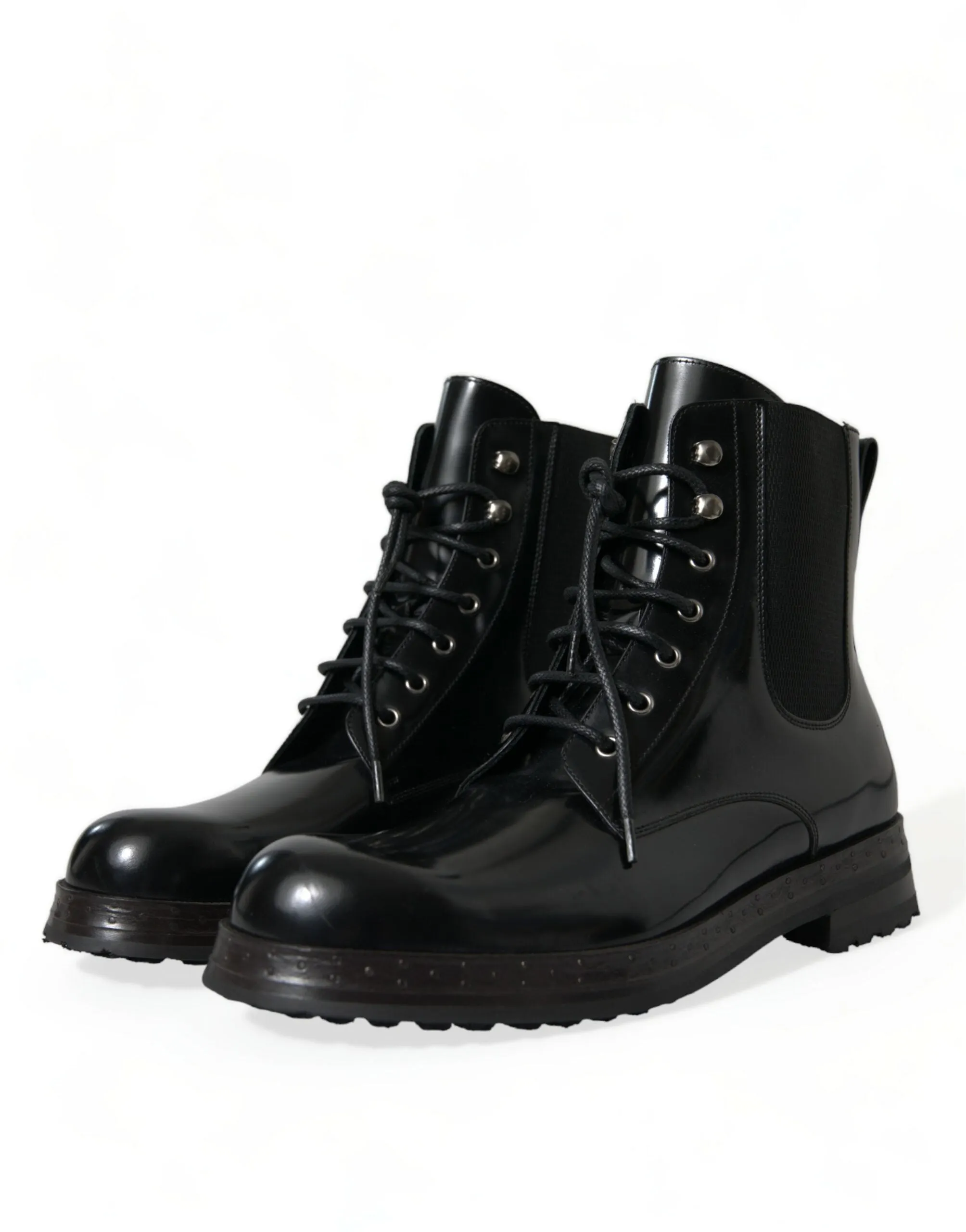 Elegant Black Leather Mid Calf Men's Boots sold by Louxly product image thumbnail 3