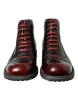 Dapper Dual-Tone Leather Ankle Boots sold by Louxly