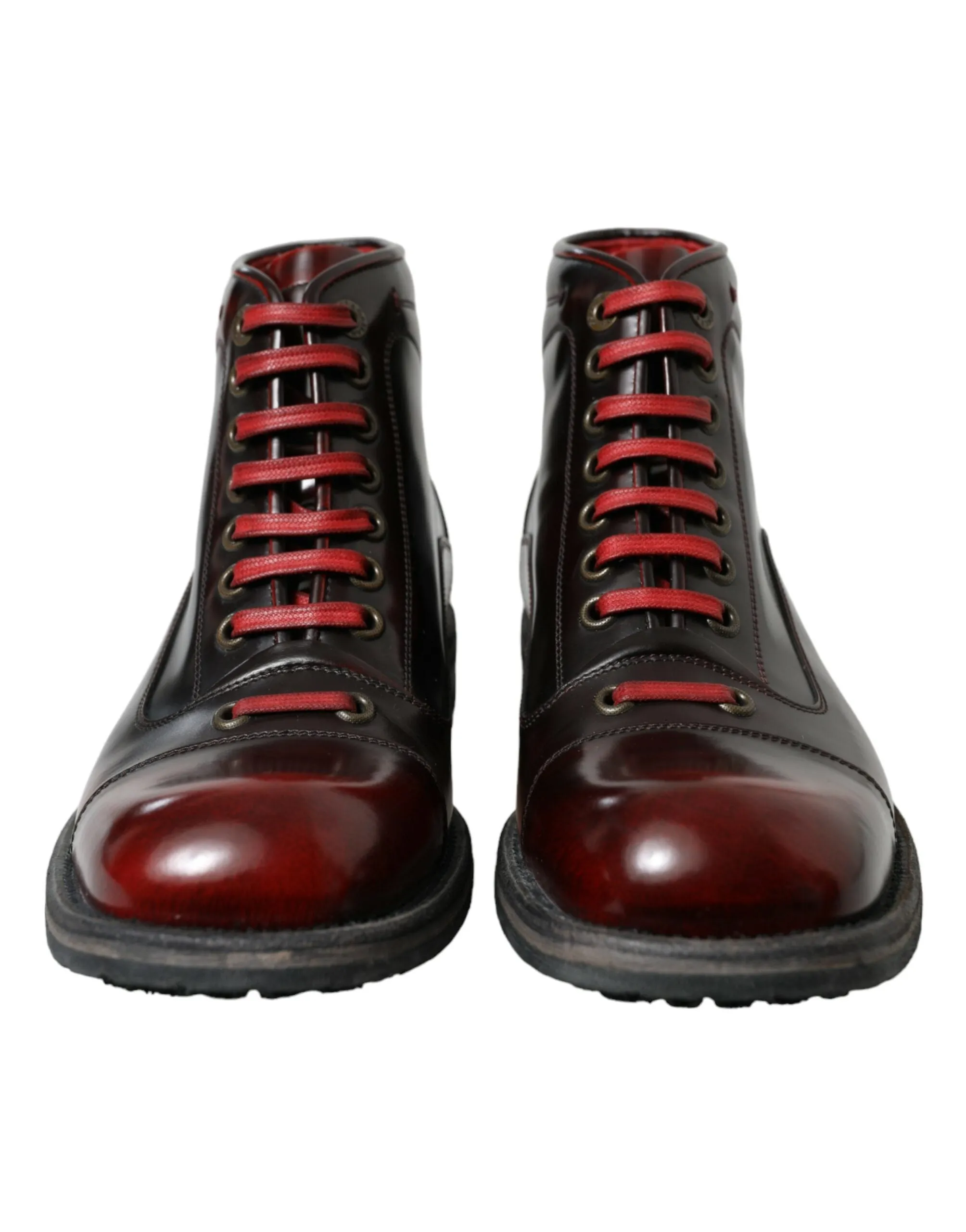 Dapper Dual-Tone Leather Ankle Boots sold by Louxly product image thumbnail 2