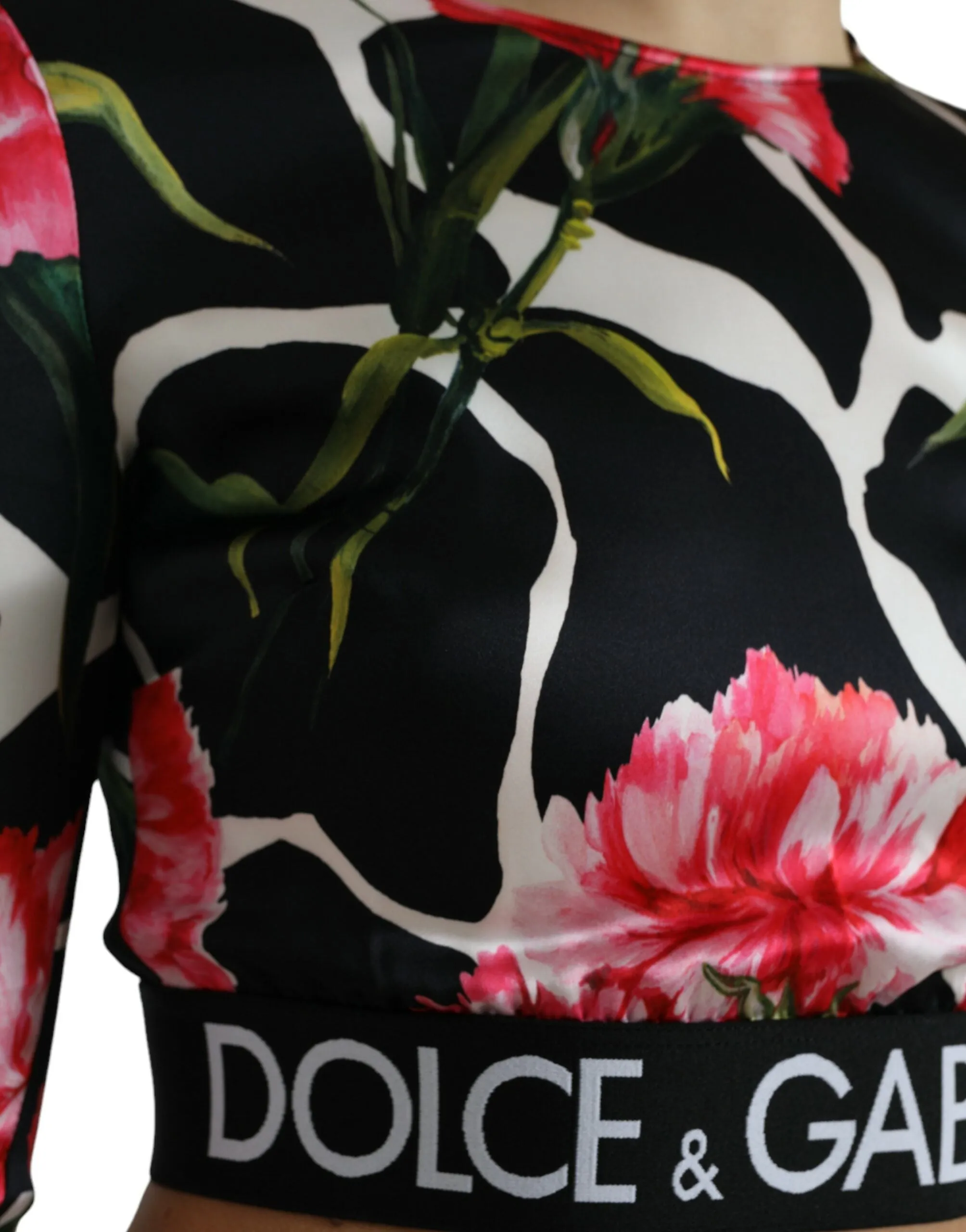 Elegant Floral Cropped Blouse Top sold by Louxly product image thumbnail 5