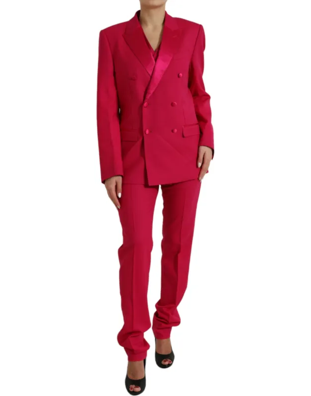 Elegant Red Slim Fit 3 Piece Martini Suit sold by Louxly