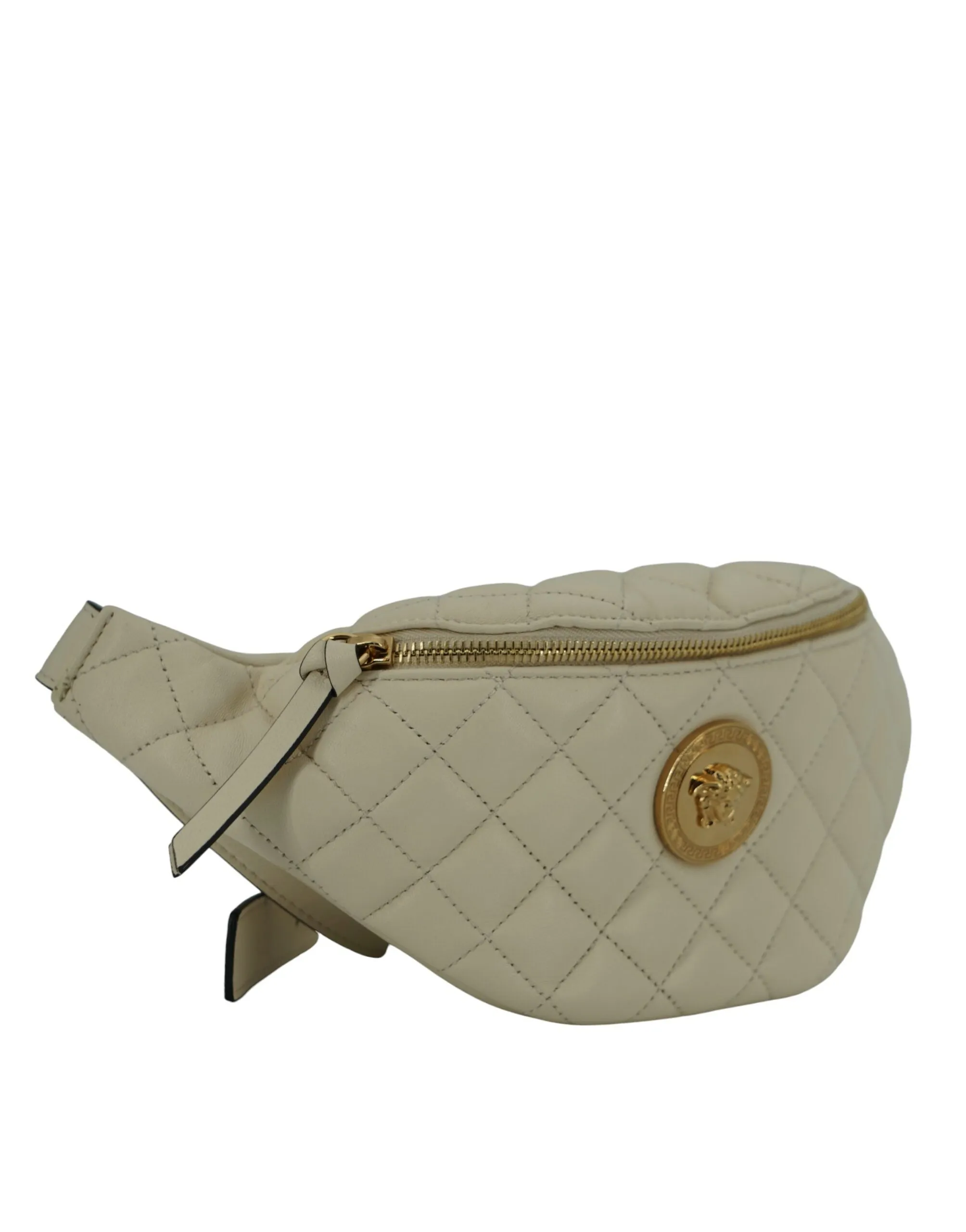 Elegant White Lamb Leather Belt Bag sold by Louxly product image thumbnail 3