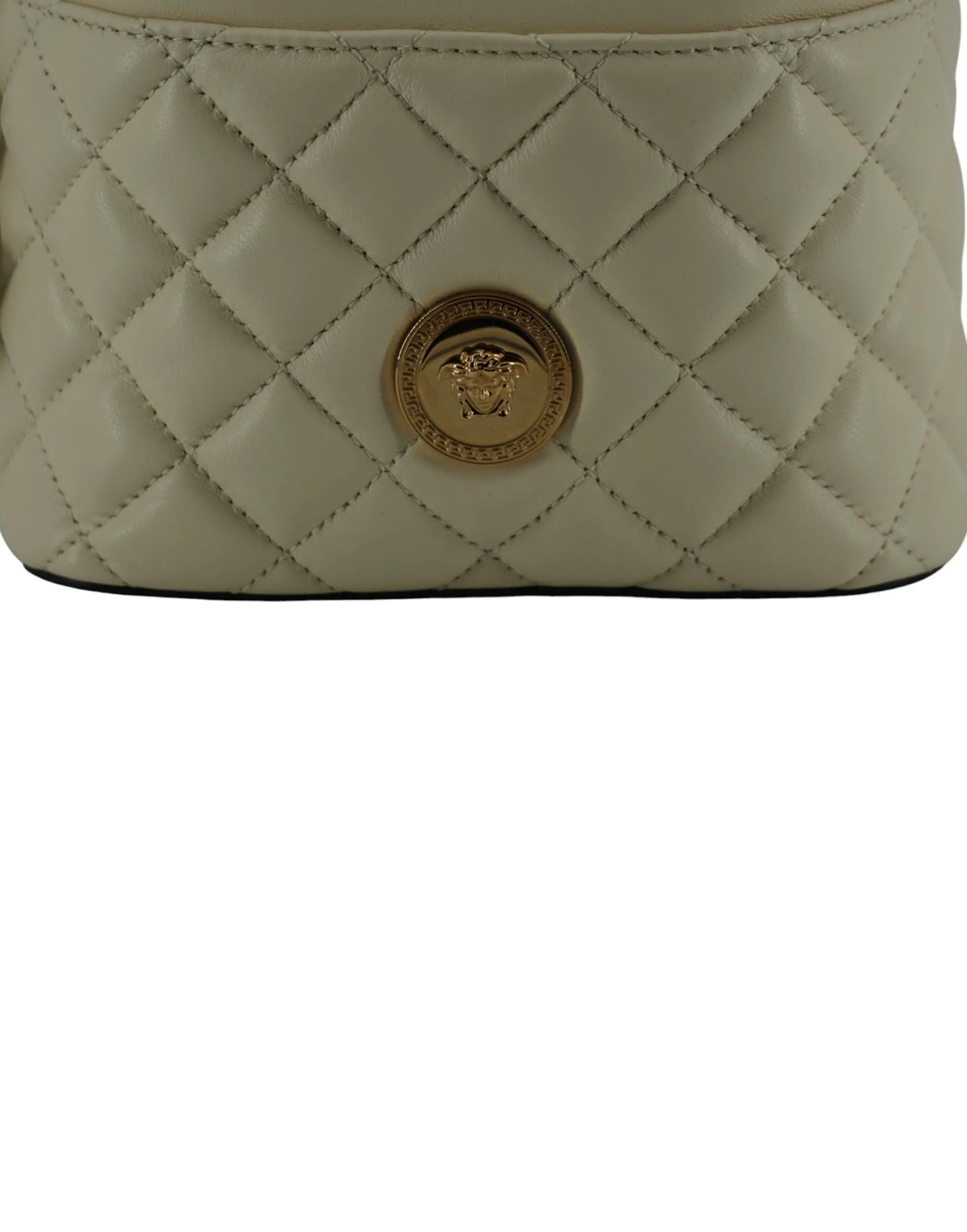 Elegant Small White Leather Bucket Shoulder Bag sold by Louxly product image thumbnail 4