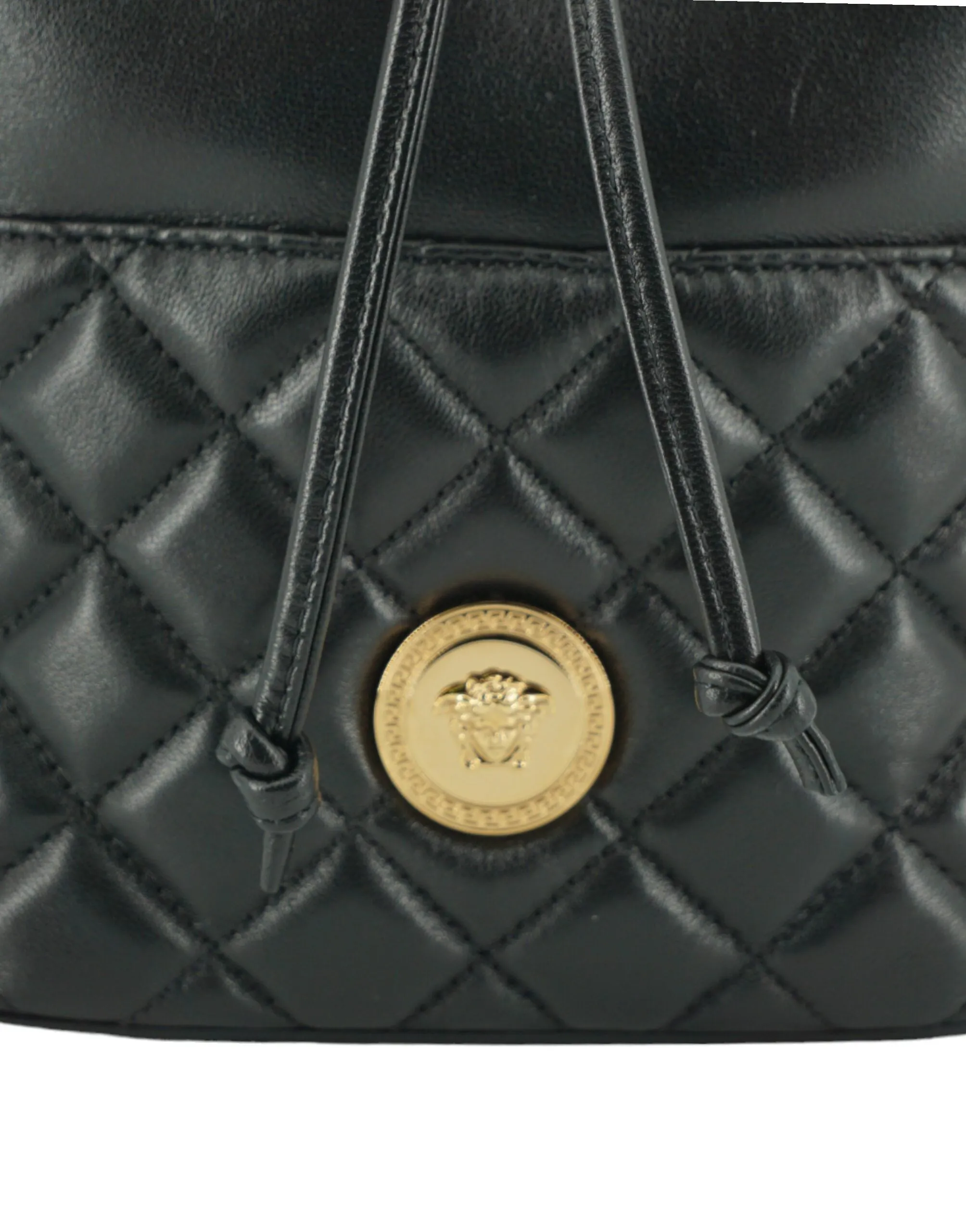 Elegant Black Leather Bucket Shoulder Bag sold by Louxly product image thumbnail 4