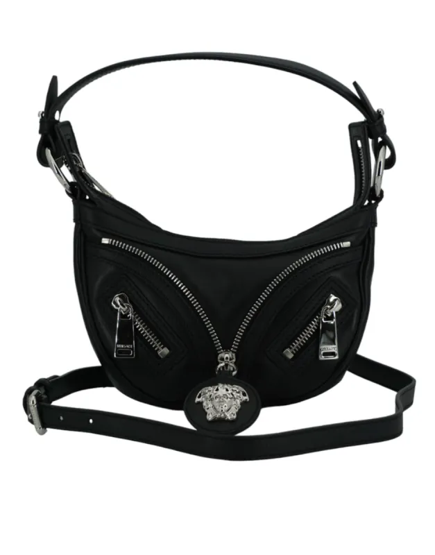 Elegant Black Mini Hobo Shoulder Bag sold by Louxly