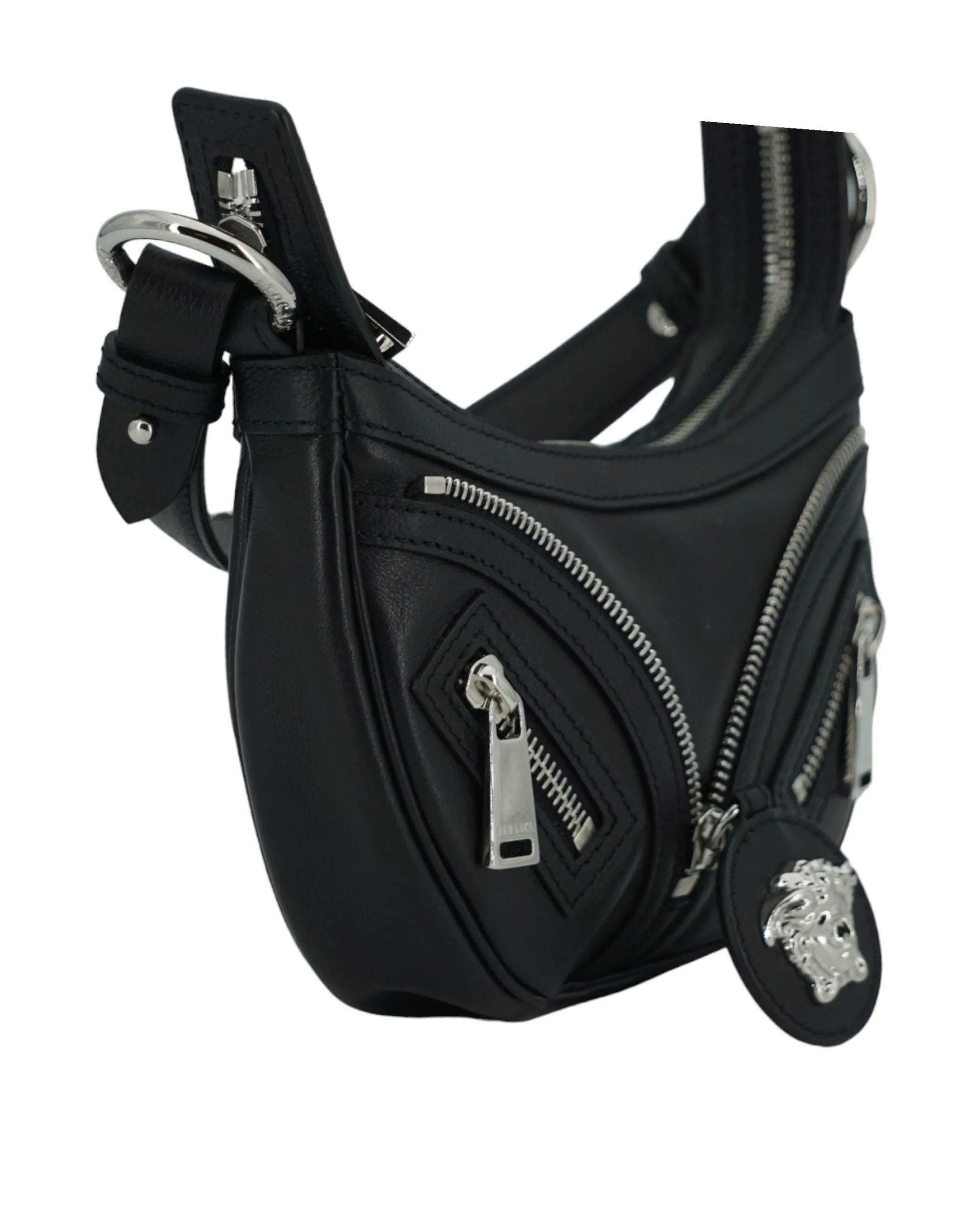 Elegant Black Mini Hobo Shoulder Bag sold by Louxly product image thumbnail 3