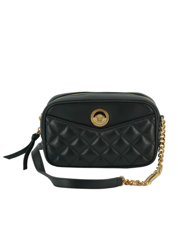 Elegant Small Black Leather Crossbody Bag sold by Louxly