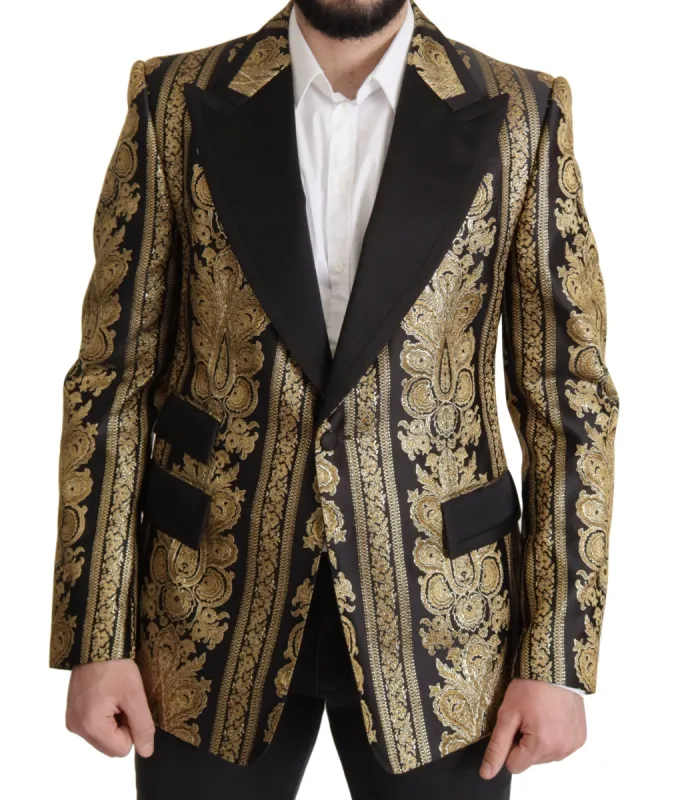 Elegant Single Breasted Jacquard Blazer sold by Louxly