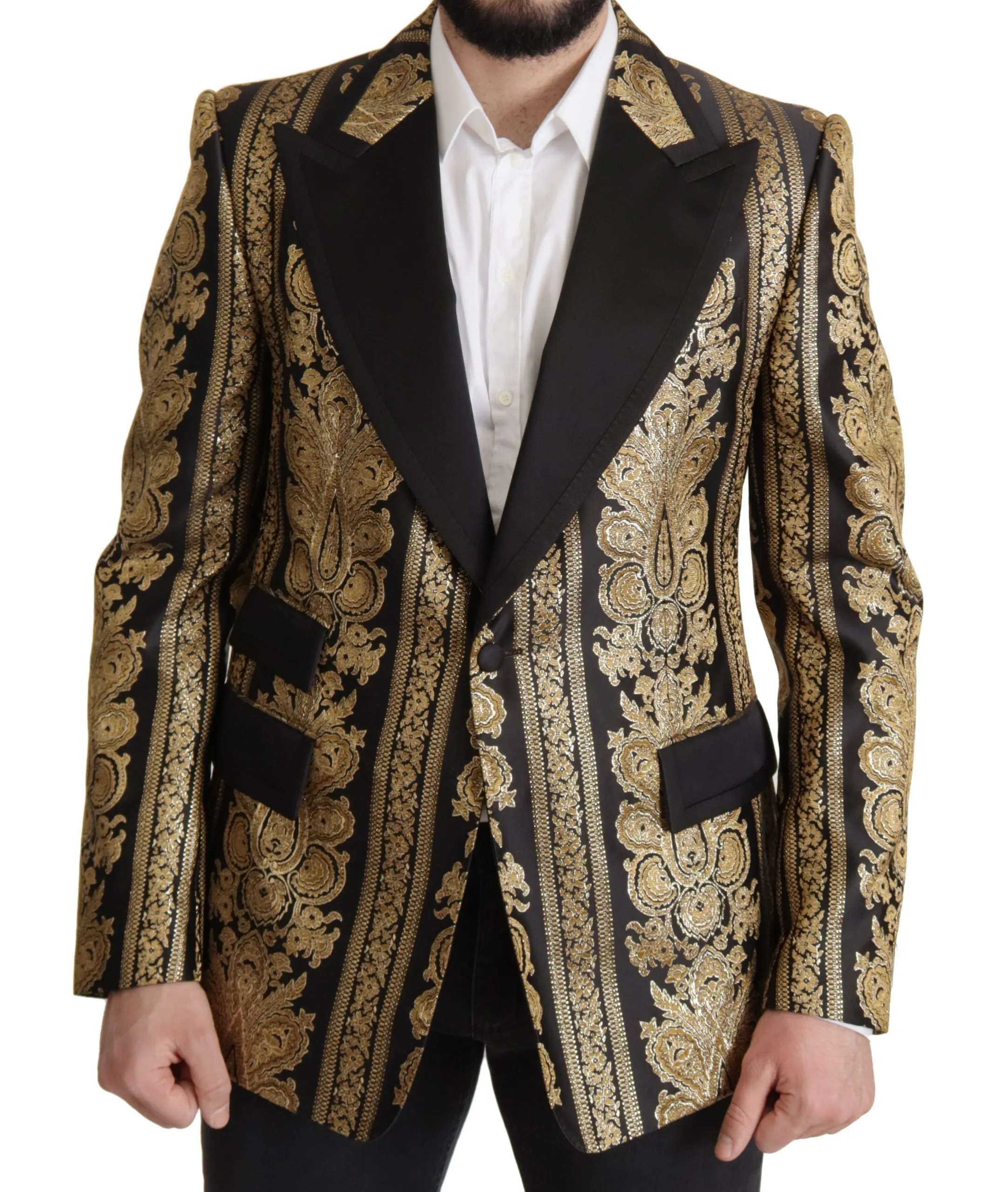 Elegant Single Breasted Jacquard Blazer sold by Louxly