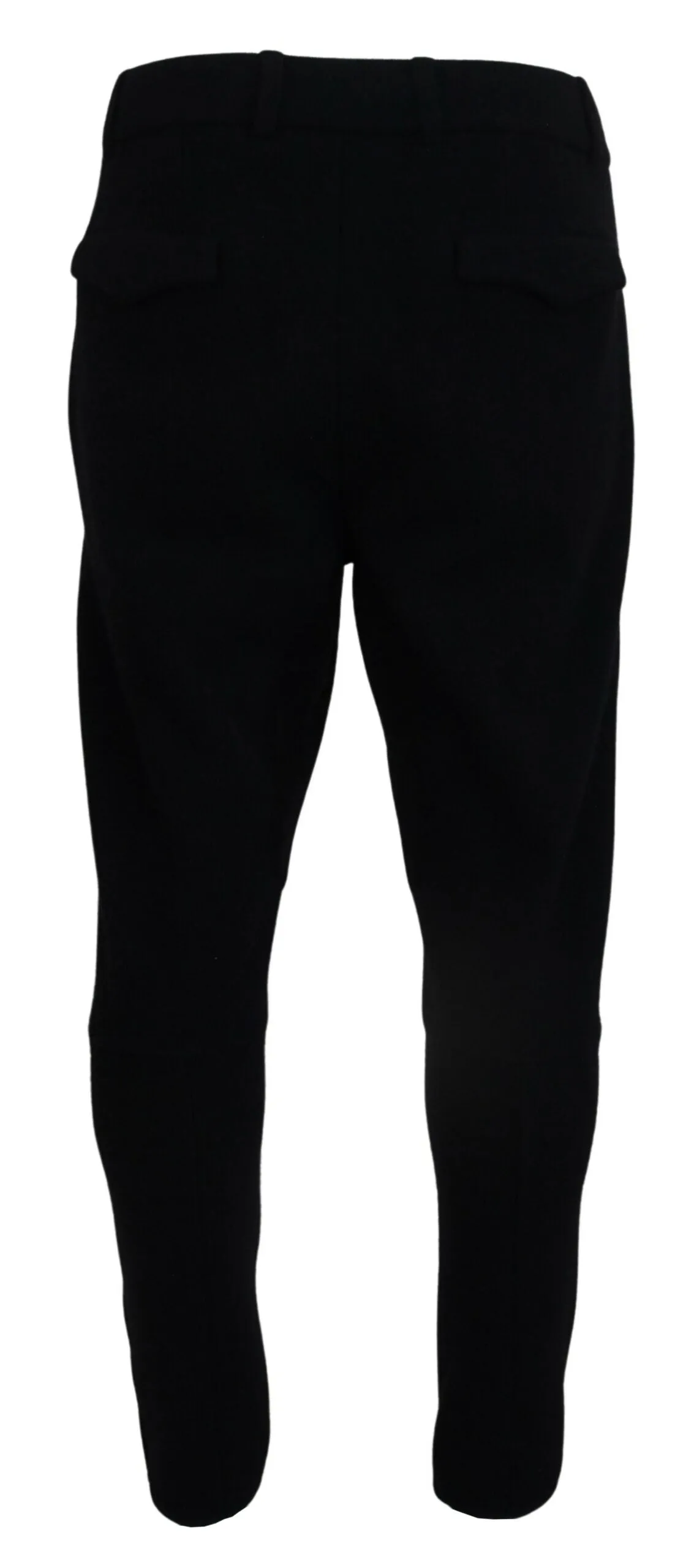 Elegant Black Tapered Wool Trousers sold by Louxly product image thumbnail 3