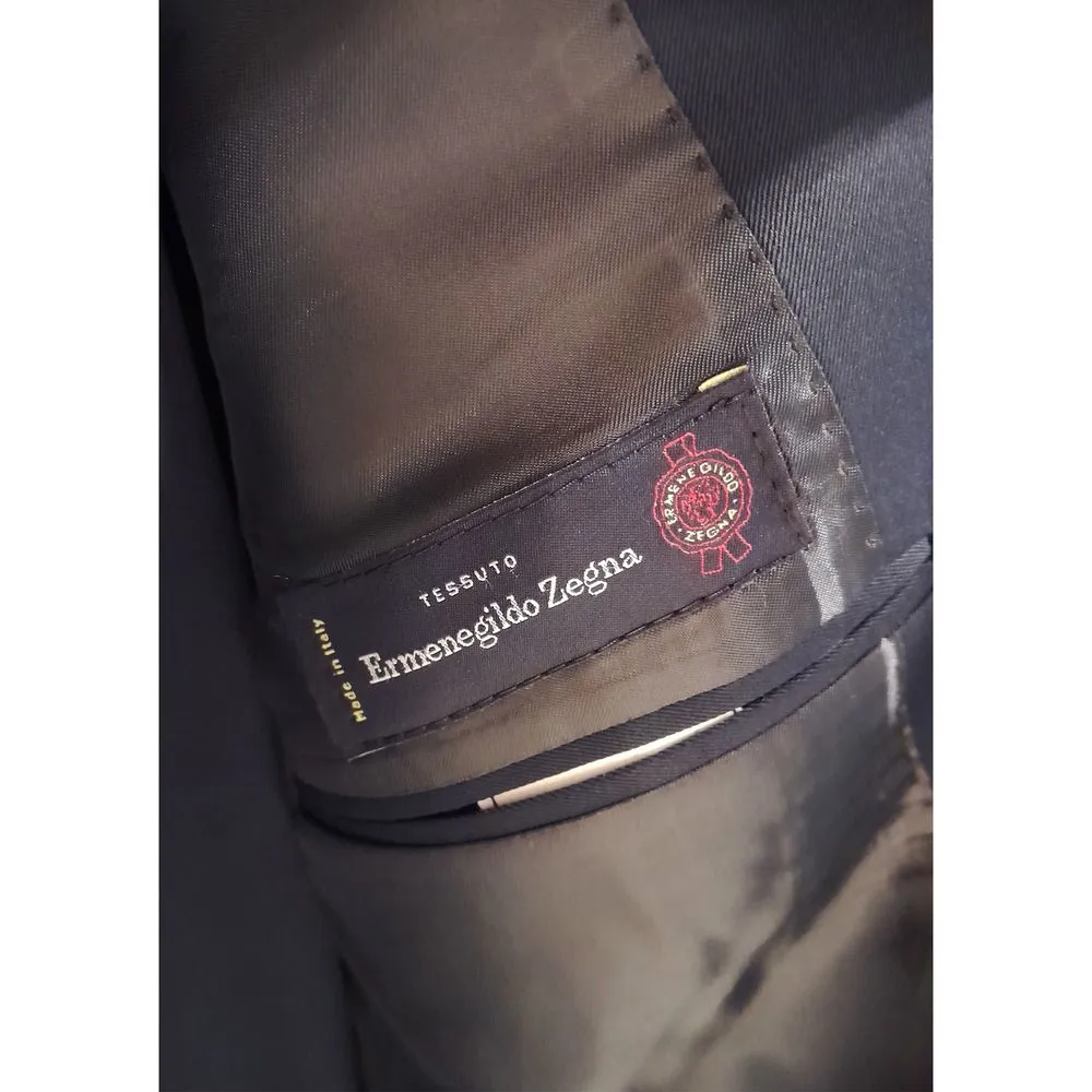 Blue Virgin Wool Men's Suit sold by Louxly product image thumbnail 3