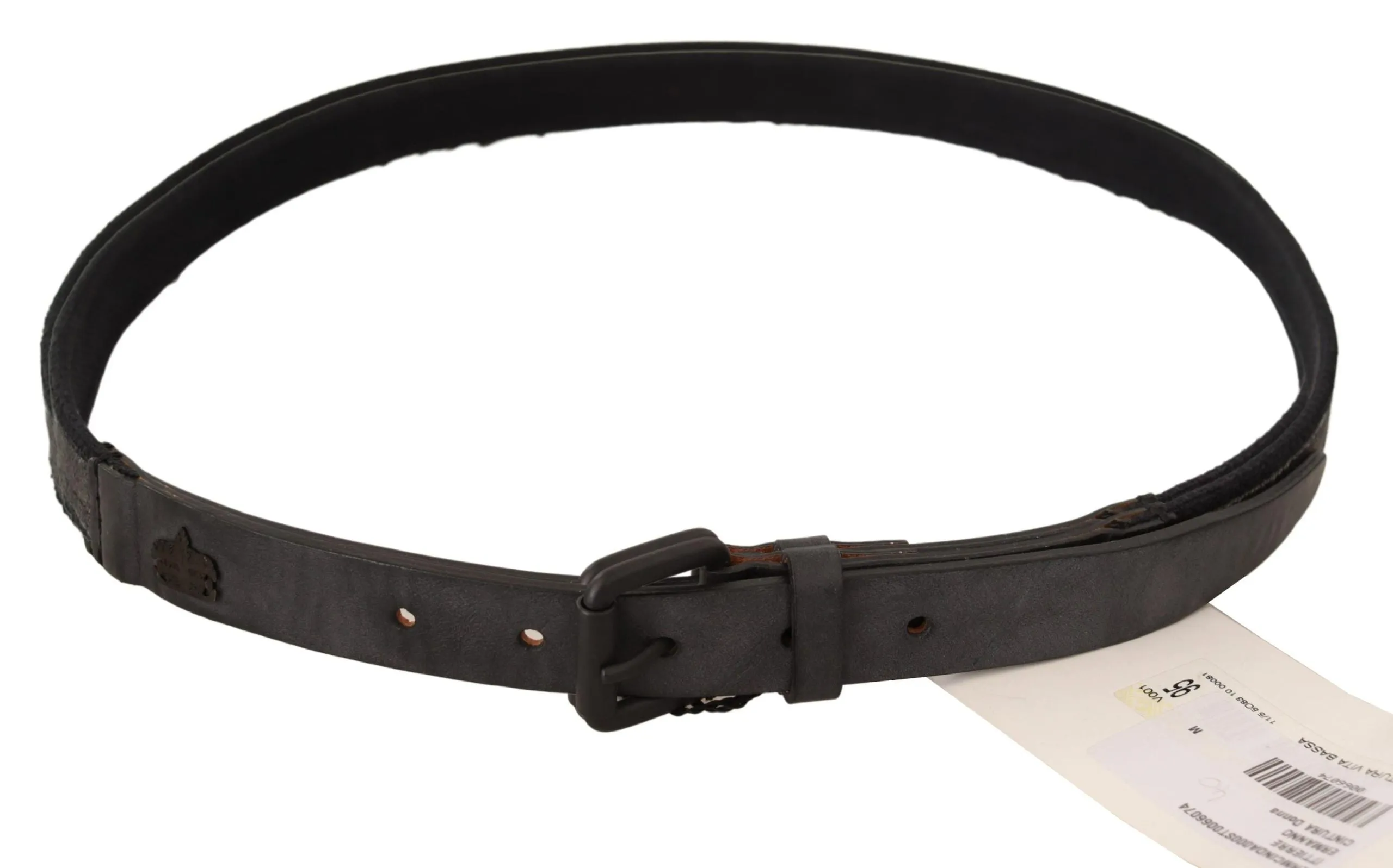 Classic Black Leather Belt with Buckle Fastening sold by Louxly product image thumbnail 2