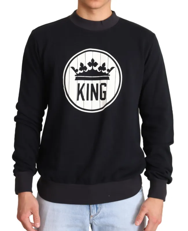 Regal Crown Motive Crewneck Sweater sold by Louxly