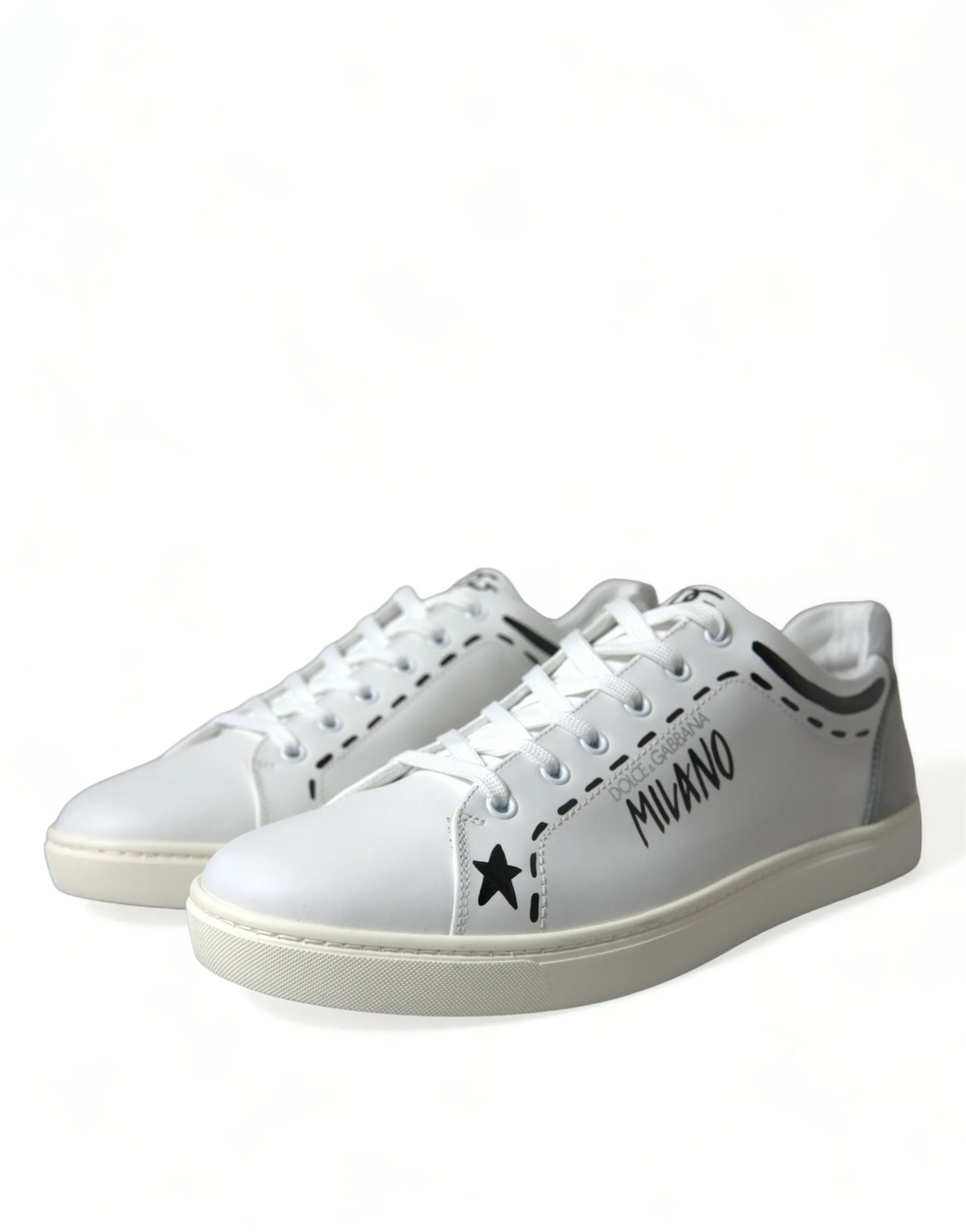 Elegant White Calfskin Leather Sneakers sold by Louxly product image thumbnail 3