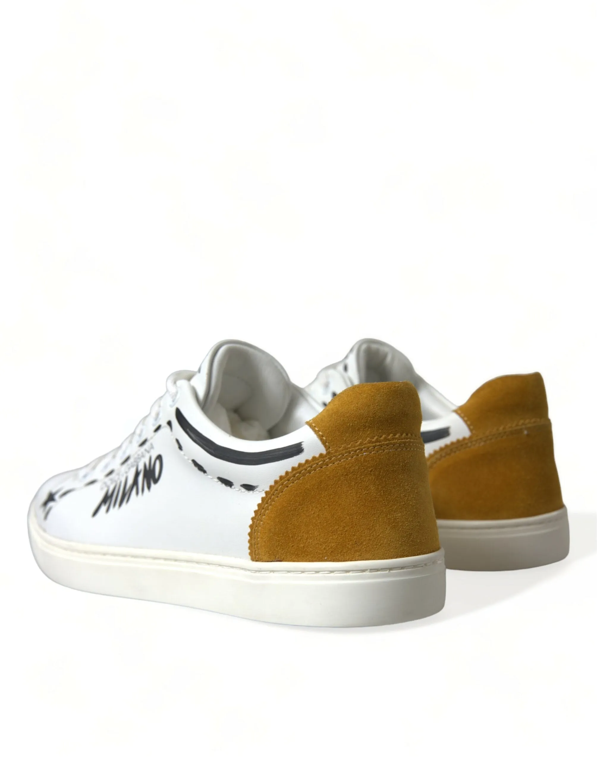 Sleek White Low Top Leather Sneakers sold by Louxly product image thumbnail 4
