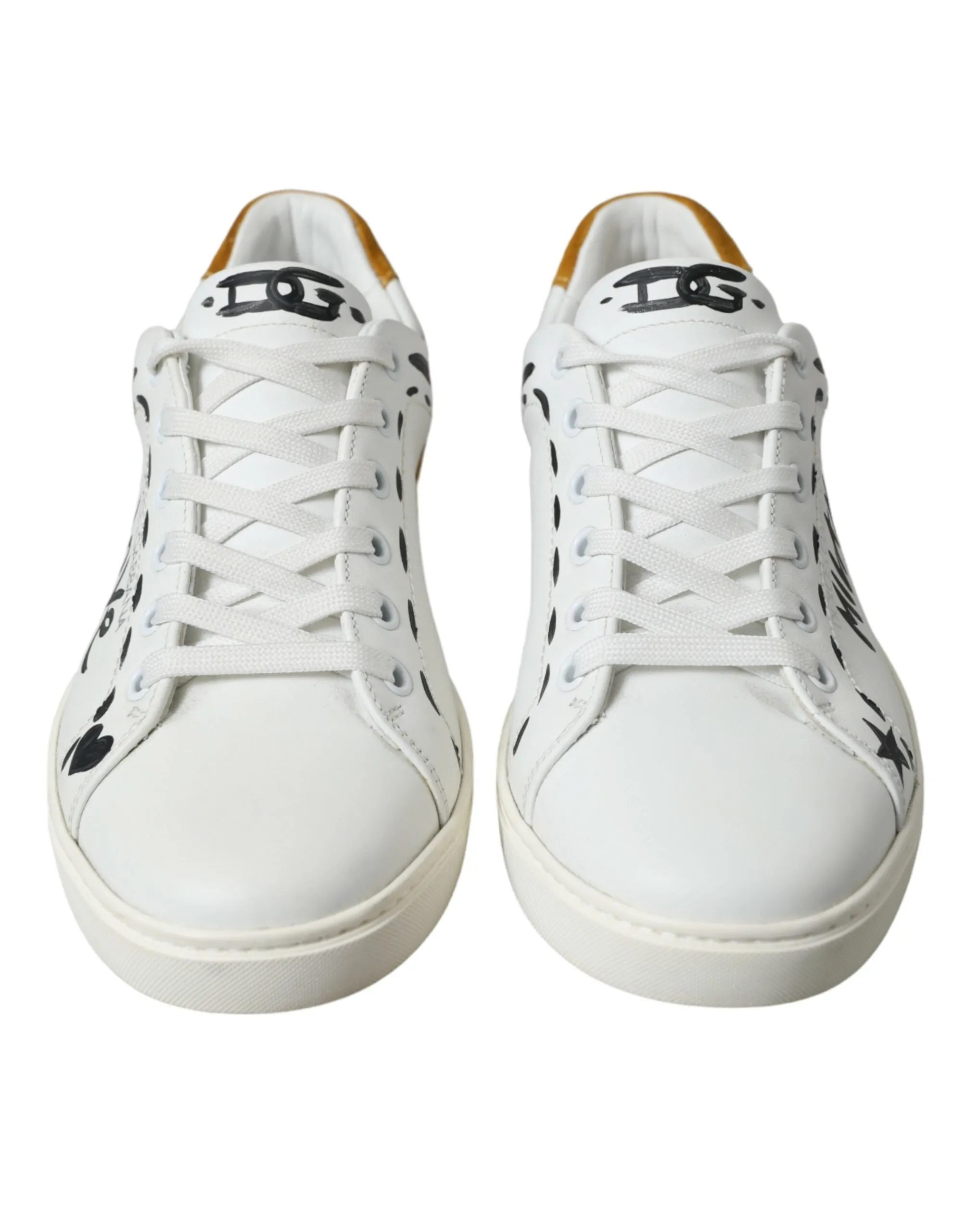 Sleek White Low Top Leather Sneakers sold by Louxly product image thumbnail 2