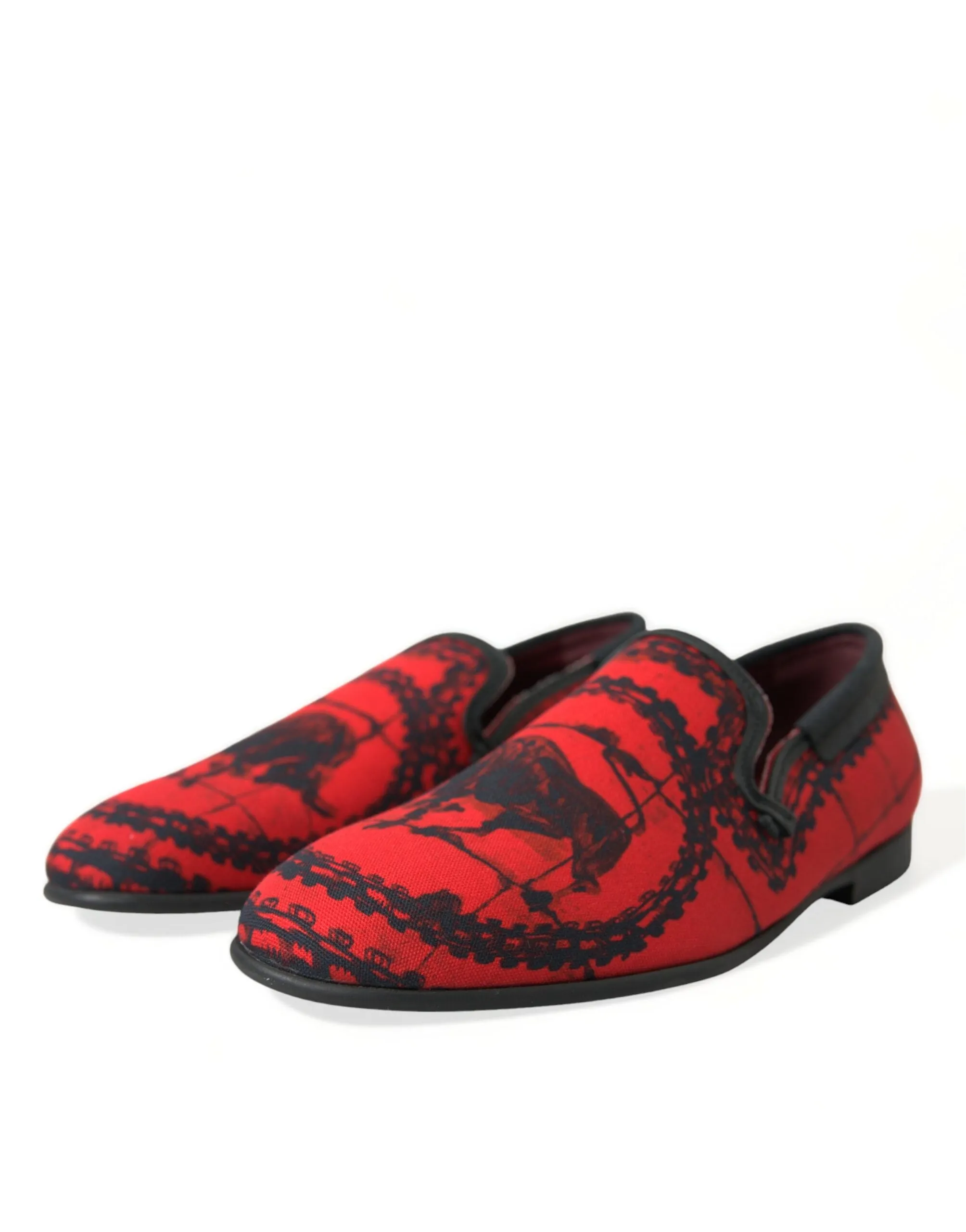 Torero-Inspired Luxe Red & Black Loafers sold by Louxly product image thumbnail 3