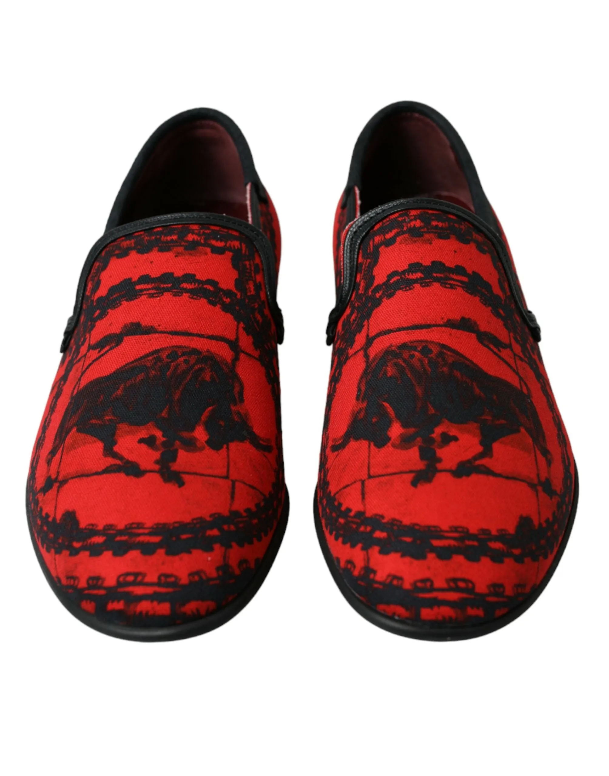 Torero-Inspired Luxe Red & Black Loafers sold by Louxly product image thumbnail 2