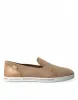 Elegant Beige Leather Loafers sold by Louxly