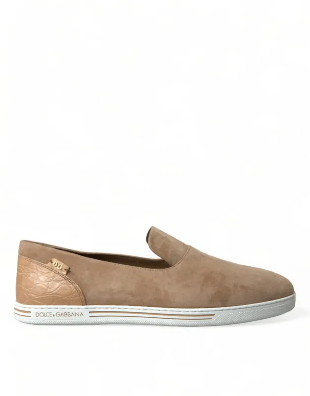 Elegant Beige Leather Loafers sold by Louxly