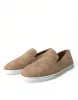 Elegant Beige Leather Loafers sold by Louxly