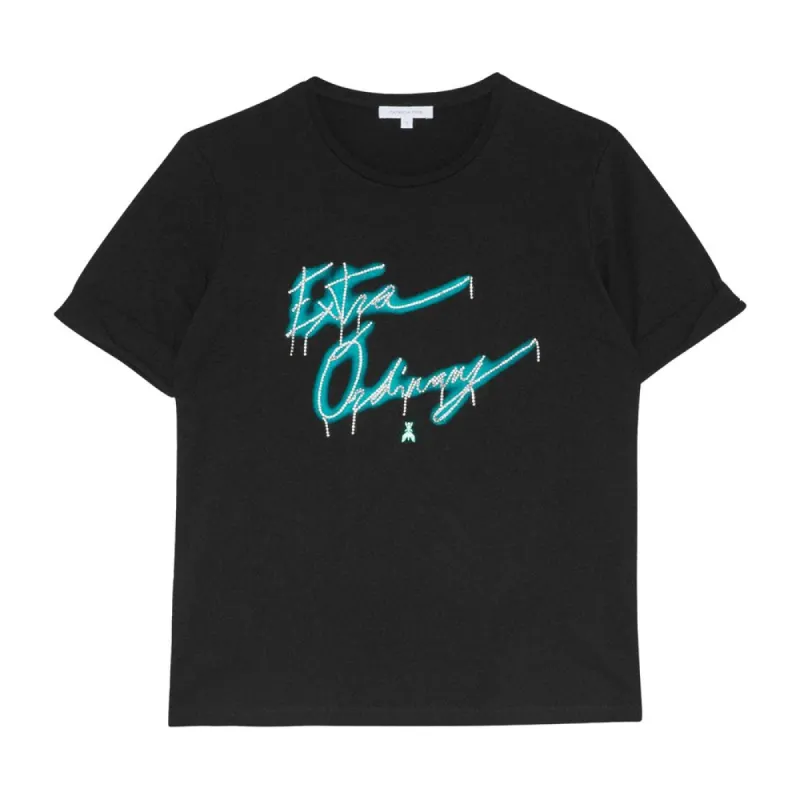 Glam Rhinestone Cotton Tee made by Patrizia Pepe