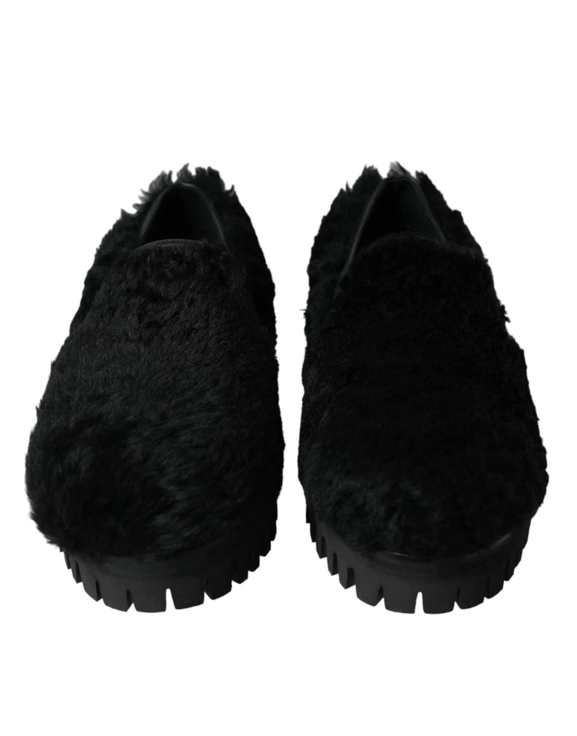 Elegant Black Fur Slip On Loafers for Men sold by Louxly product image thumbnail 2