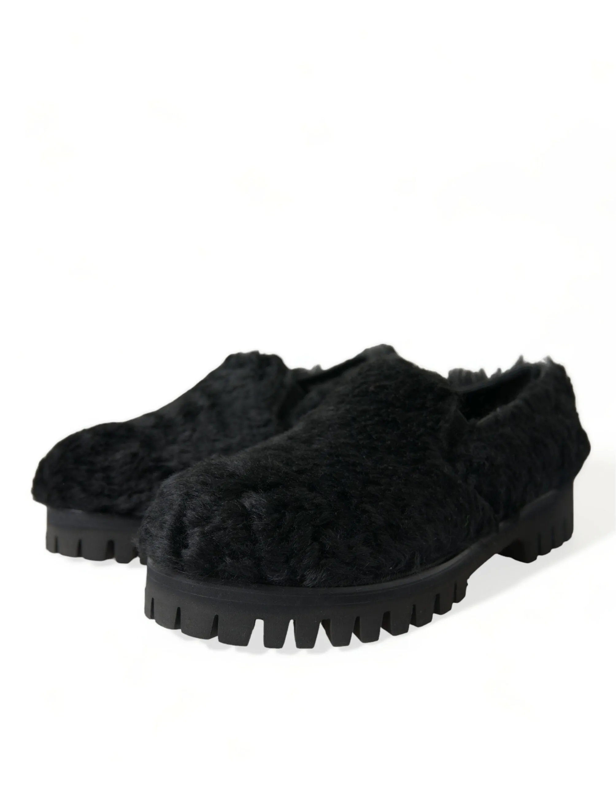 Elegant Black Fur Slip On Loafers for Men sold by Louxly product image thumbnail 3