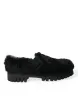 Elegant Black Fur Slip On Loafers for Men sold by Louxly