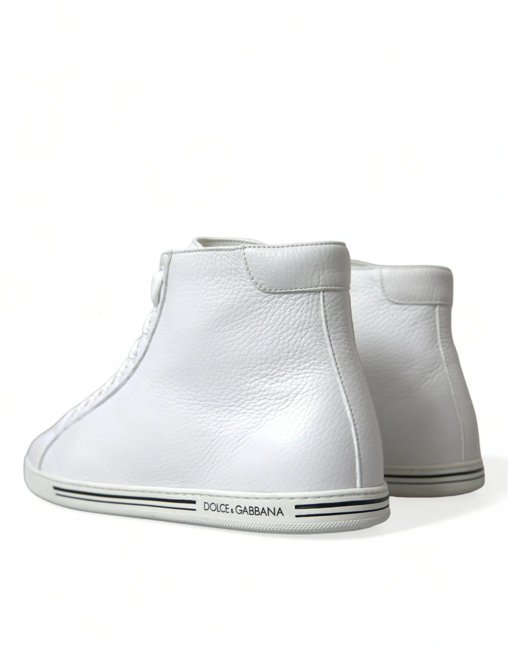 Elegant White Leather High Top Sneakers sold by Louxly product image thumbnail 4