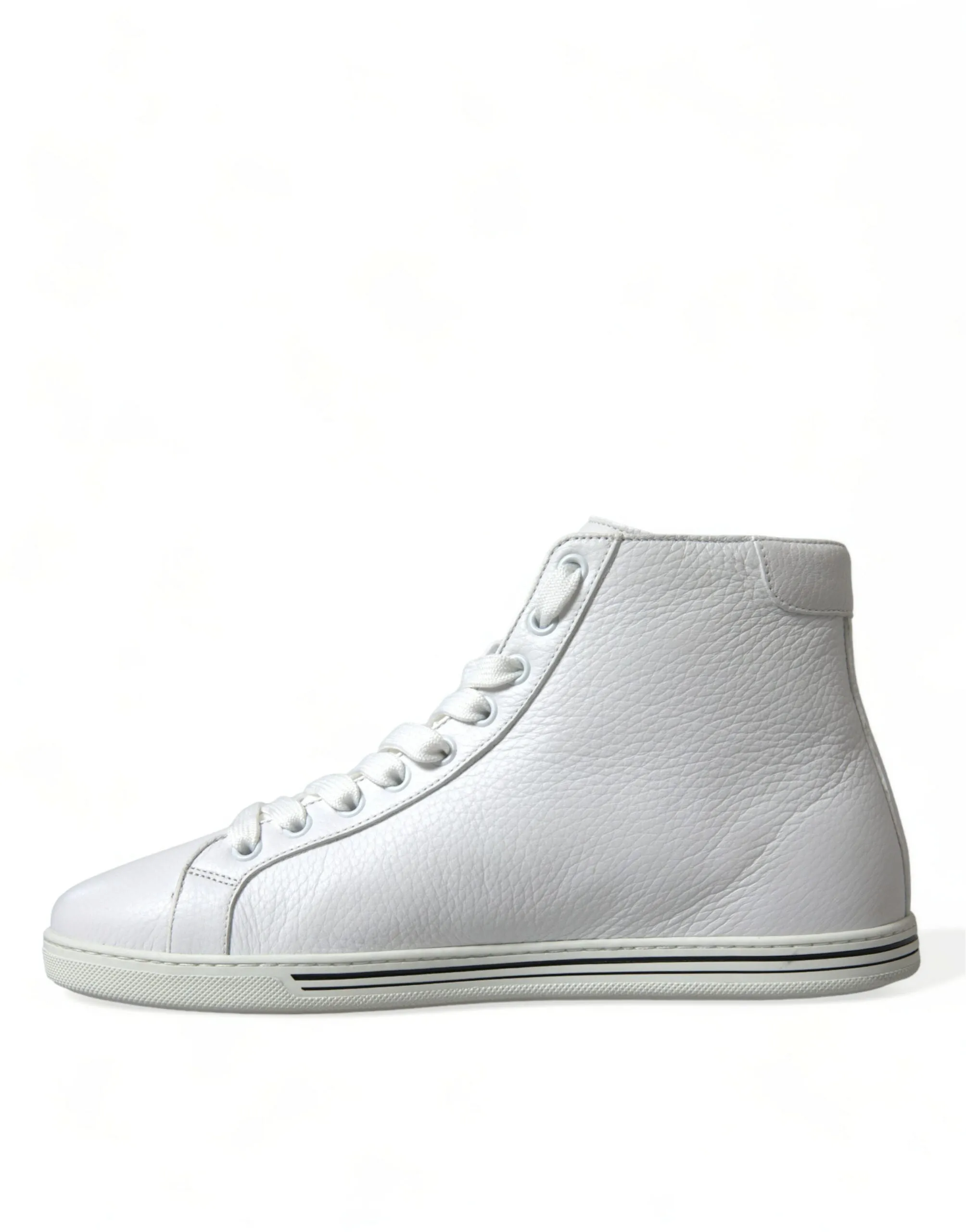 Elegant White Leather High Top Sneakers sold by Louxly product image thumbnail 5
