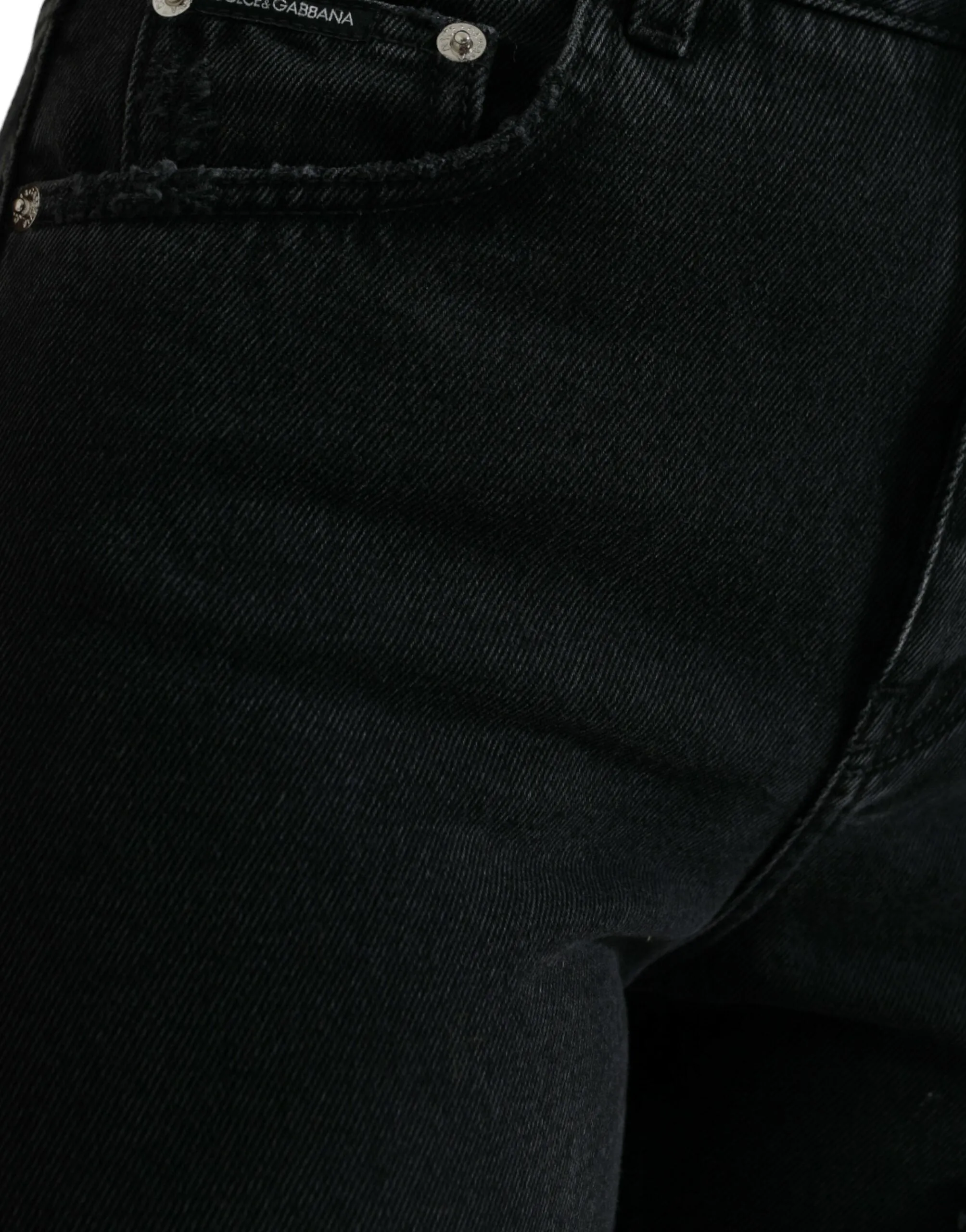 Elegant High-Waist Black Stretch Jeans sold by Louxly product image thumbnail 4