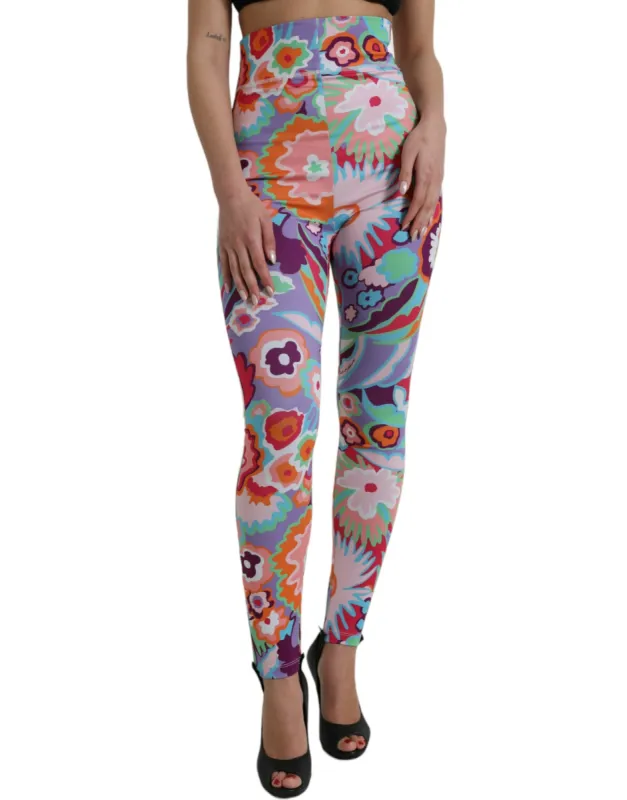 Enchanting Floral Print High-Waist Leggings sold by Louxly