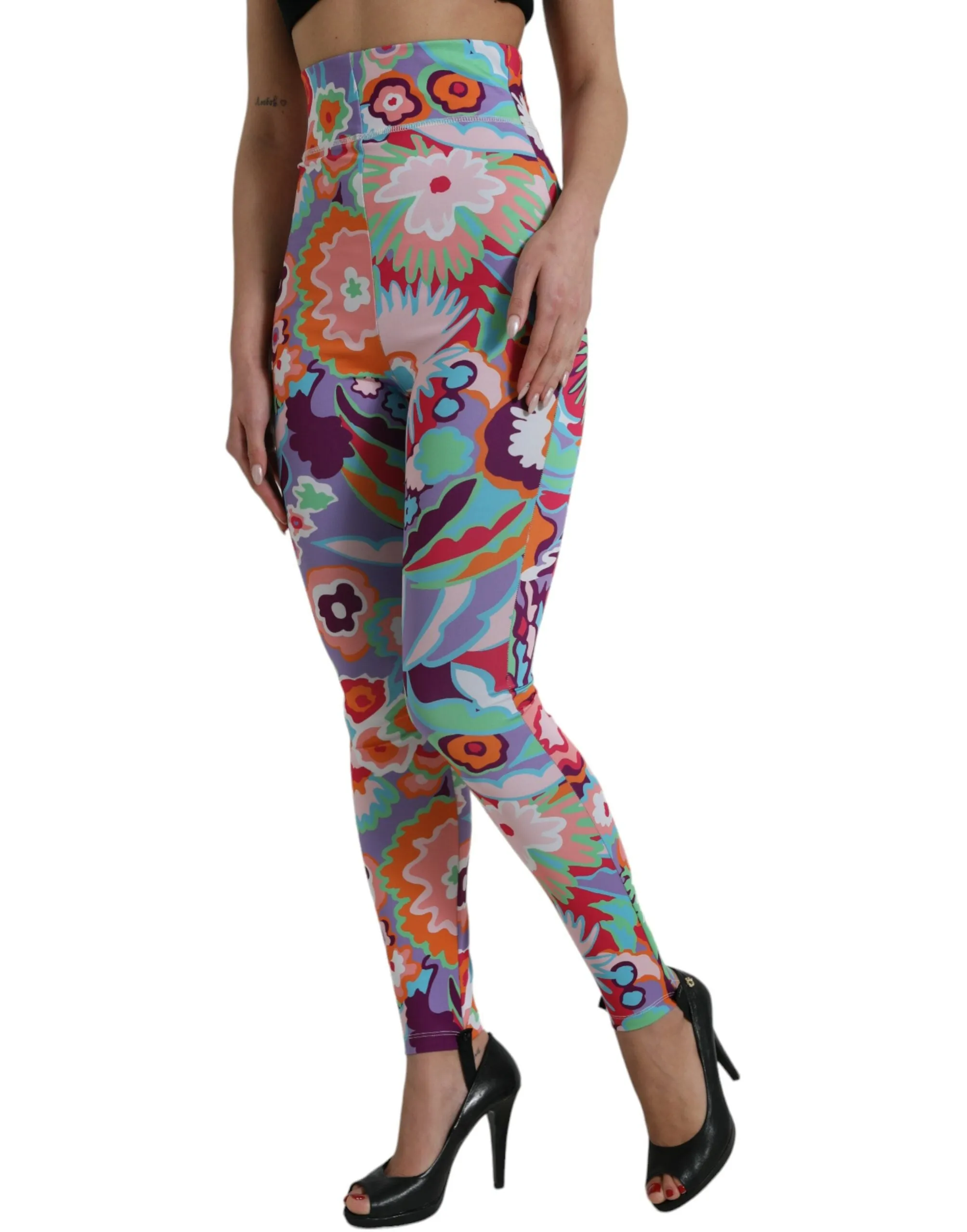 Enchanting Floral Print High-Waist Leggings sold by Louxly product image thumbnail 2