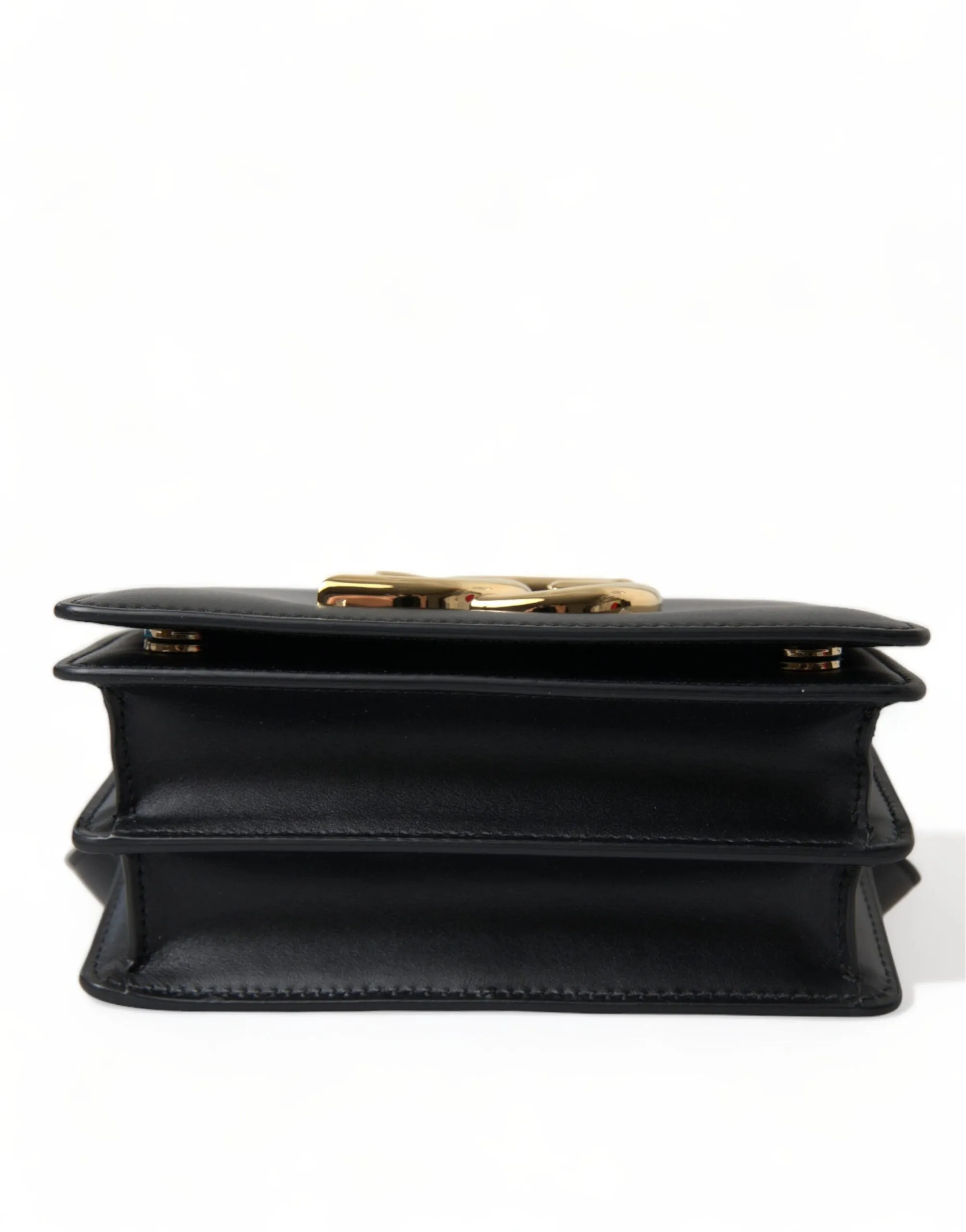 Elegant Black Leather Belt Bag with Gold Accents sold by Louxly product image thumbnail 5