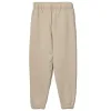 Chic Beige Cotton Sweatpants with Frayed Details sold by Louxly