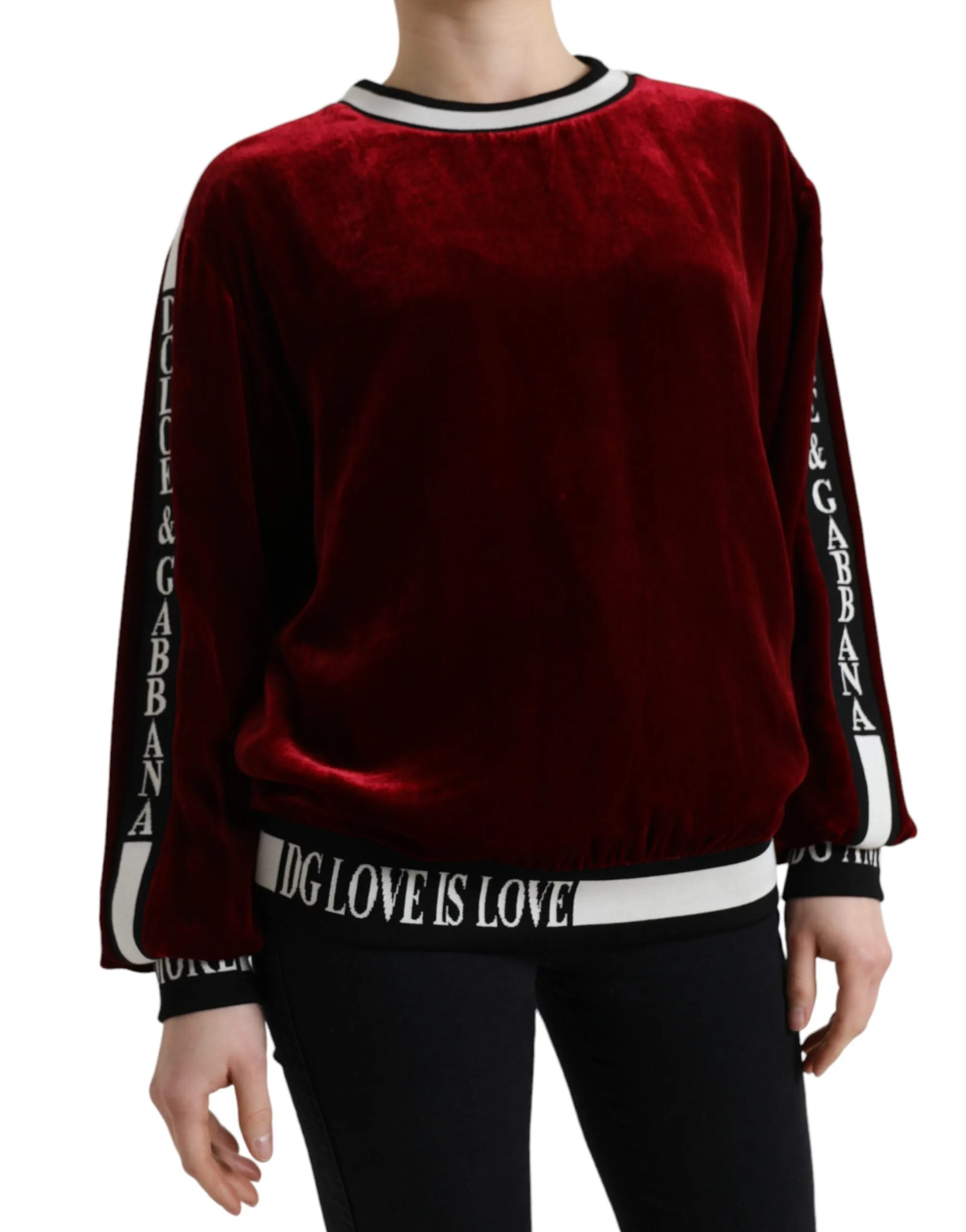 Elegant Bordeaux Silk-Blend Sweater sold by Louxly product image thumbnail 2