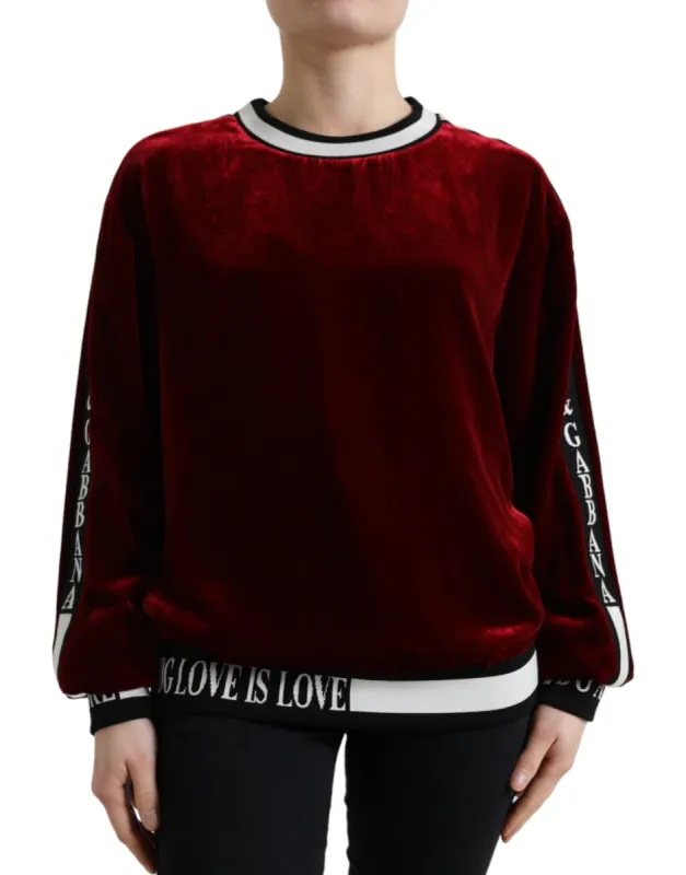 Elegant Bordeaux Silk-Blend Sweater made by Louxly