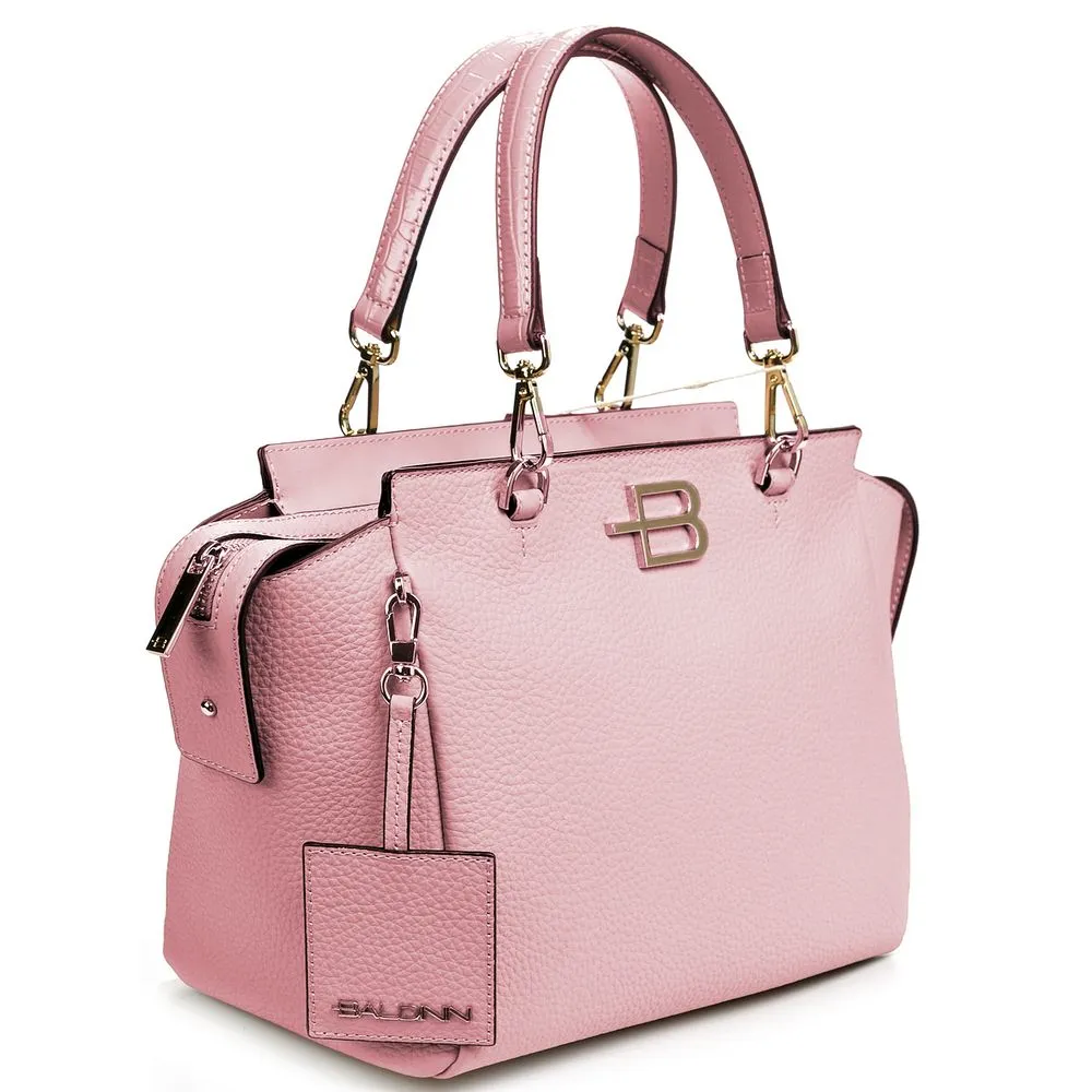 Chic Pink Textured Calfskin Handbag sold by Louxly product image thumbnail 3