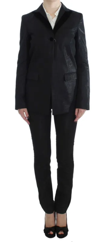 Elegant Three-Piece Black Pants Suit sold by Louxly
