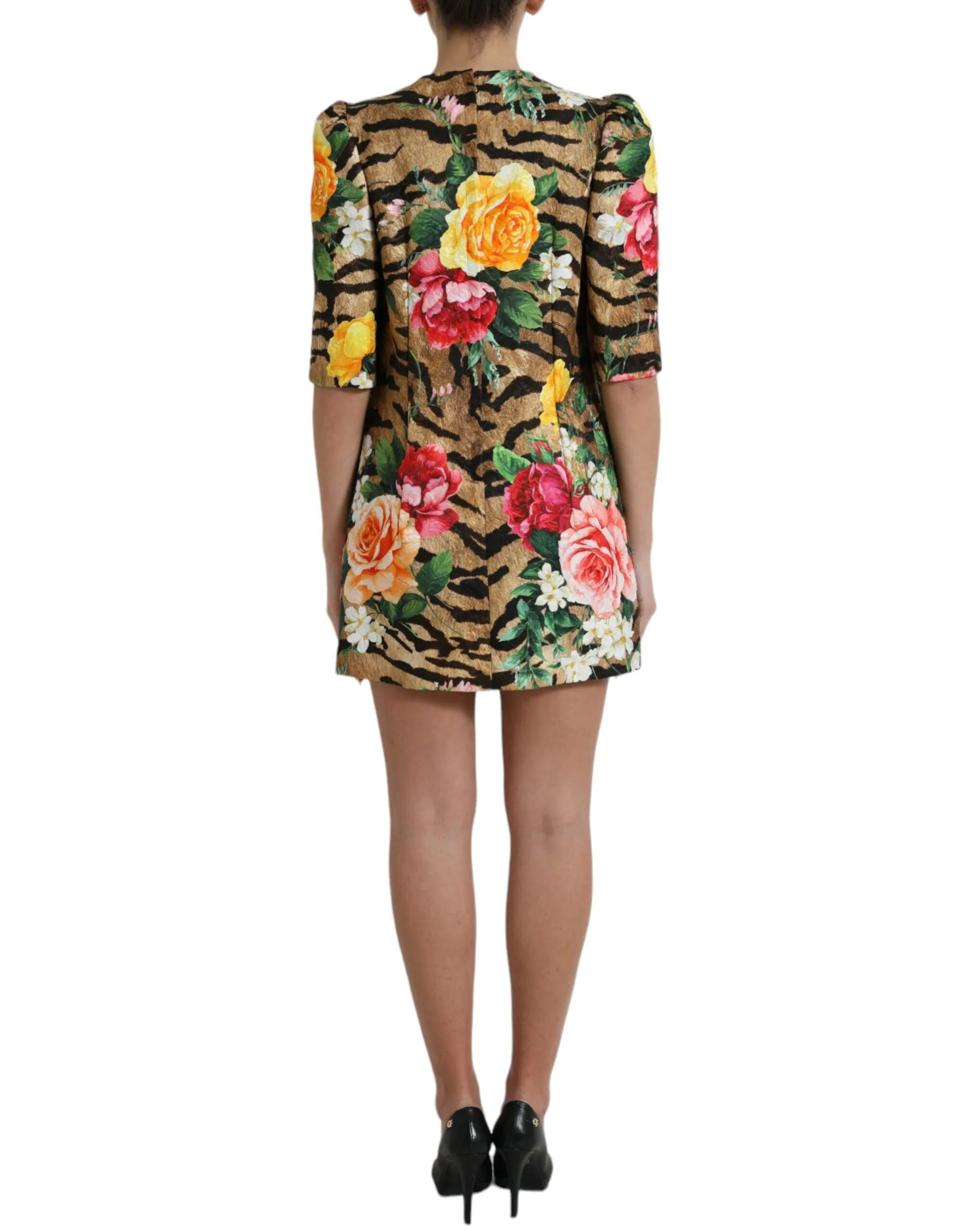 Animal & Floral Print Mini Shift Dress sold by Louxly product image thumbnail 3