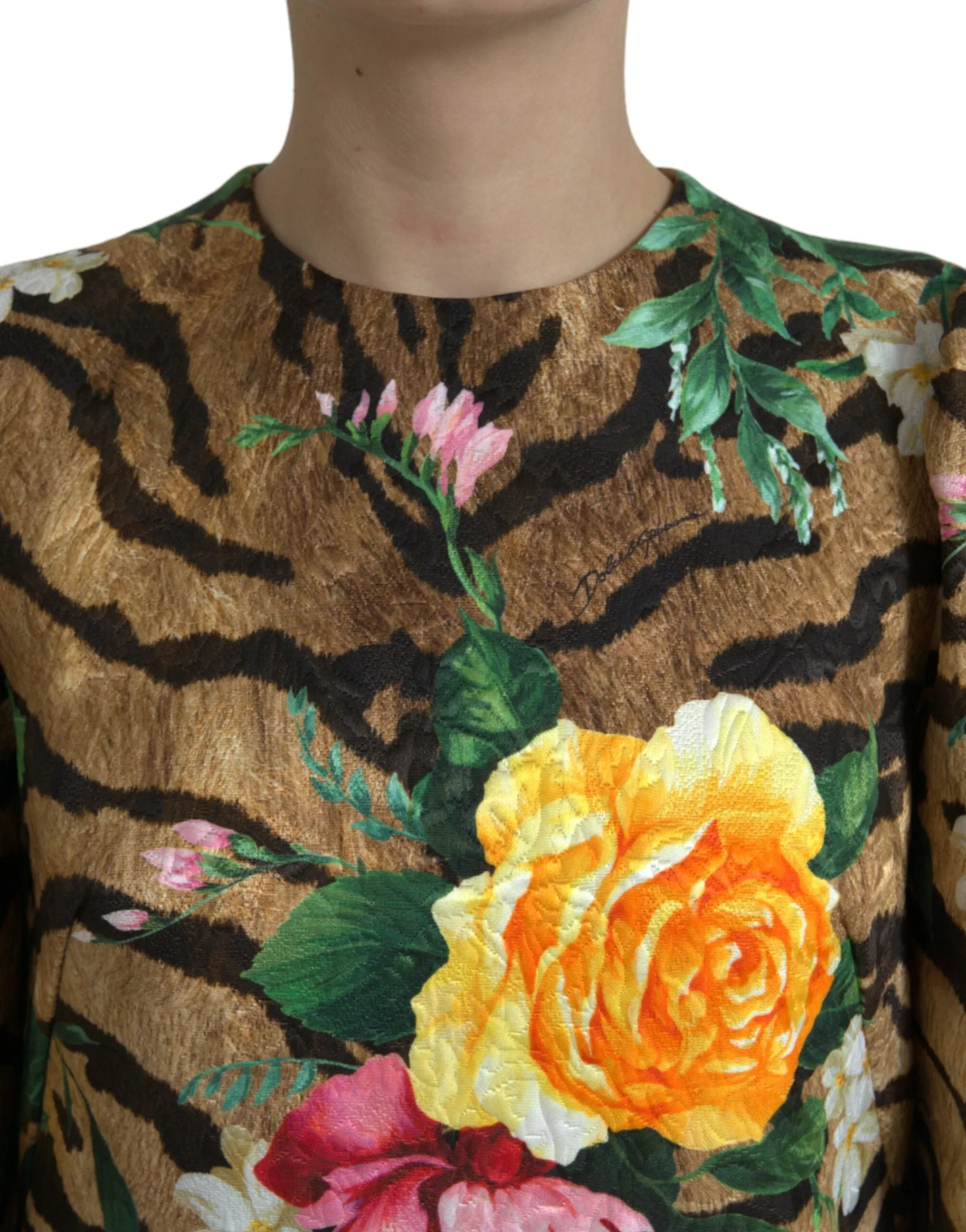 Animal & Floral Print Mini Shift Dress sold by Louxly product image thumbnail 4