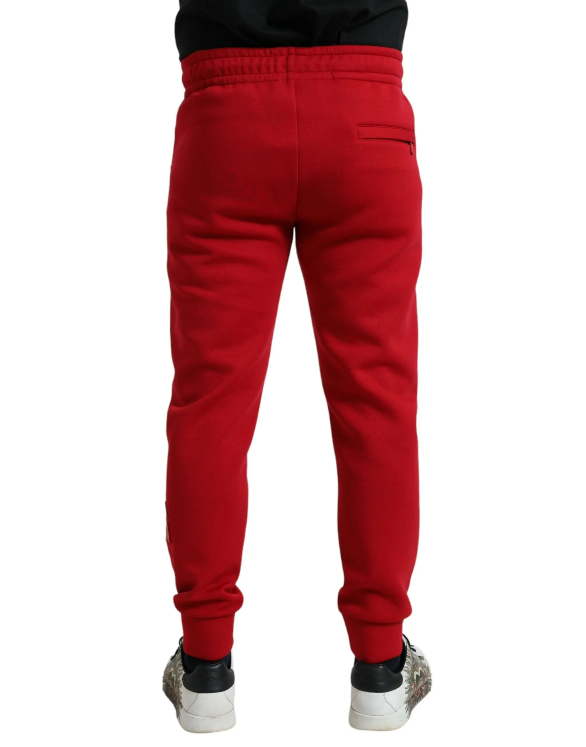 Sizzling Red Cotton Blend Jogger Pants sold by Louxly product image thumbnail 3
