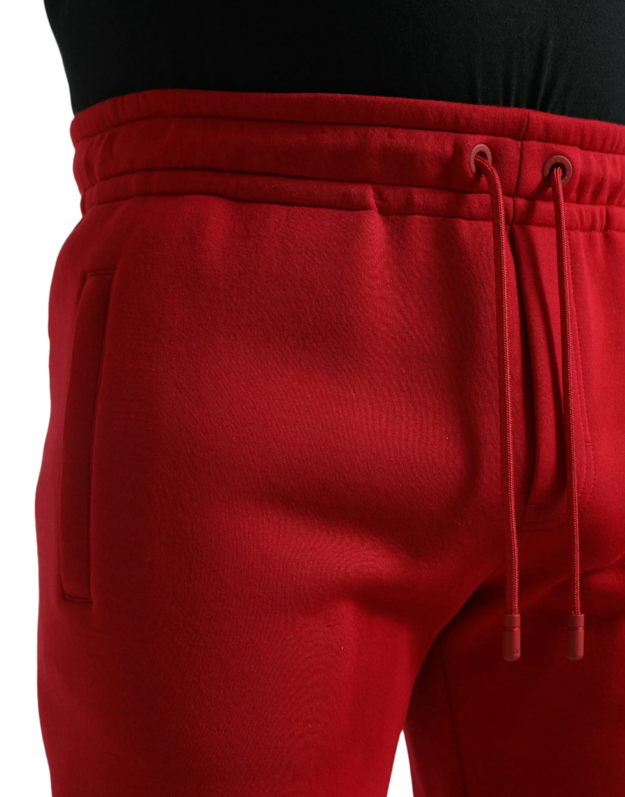 Sizzling Red Cotton Blend Jogger Pants sold by Louxly product image thumbnail 4