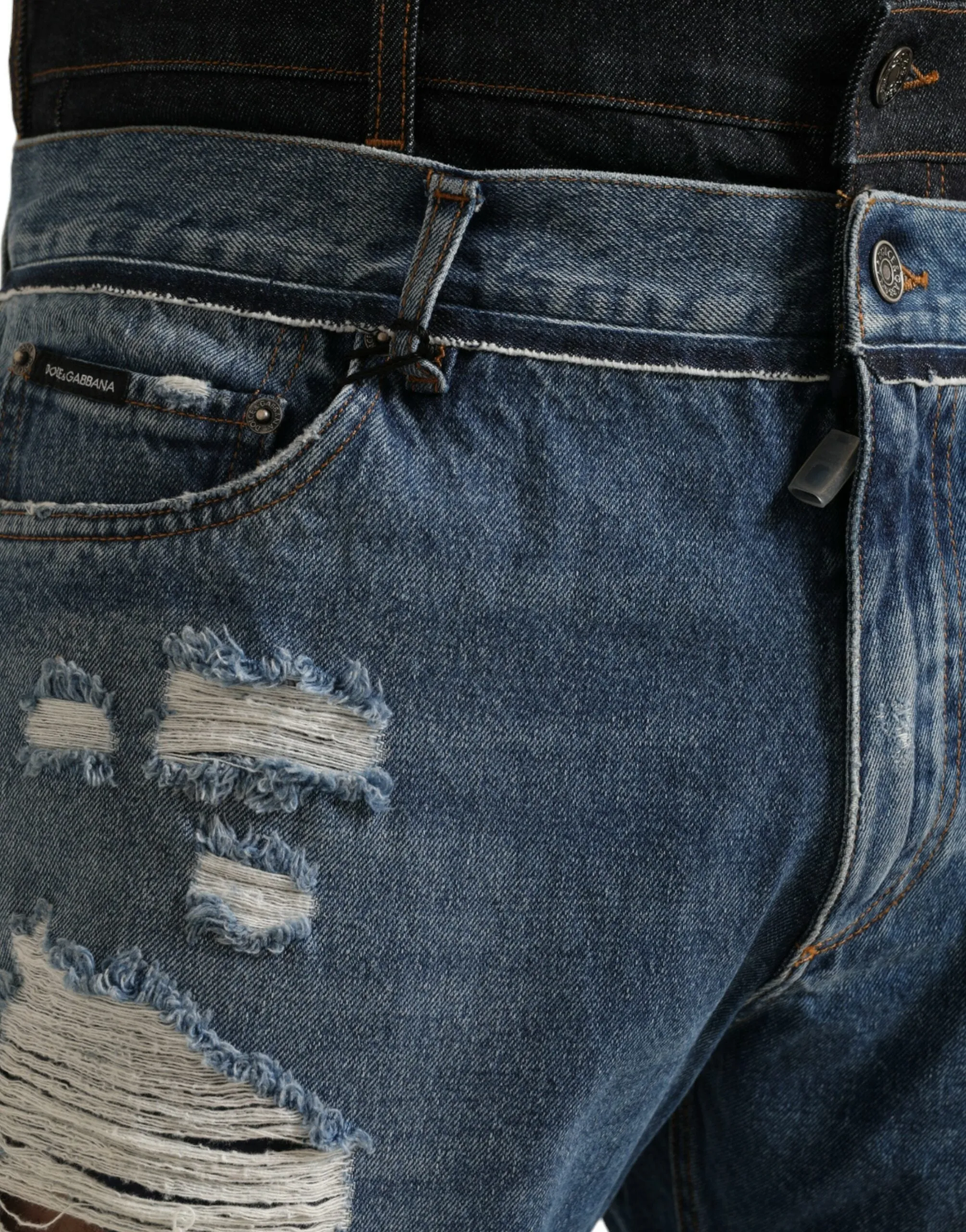 Chic Skinny Tattered Denim Jeans sold by Louxly product image thumbnail 4