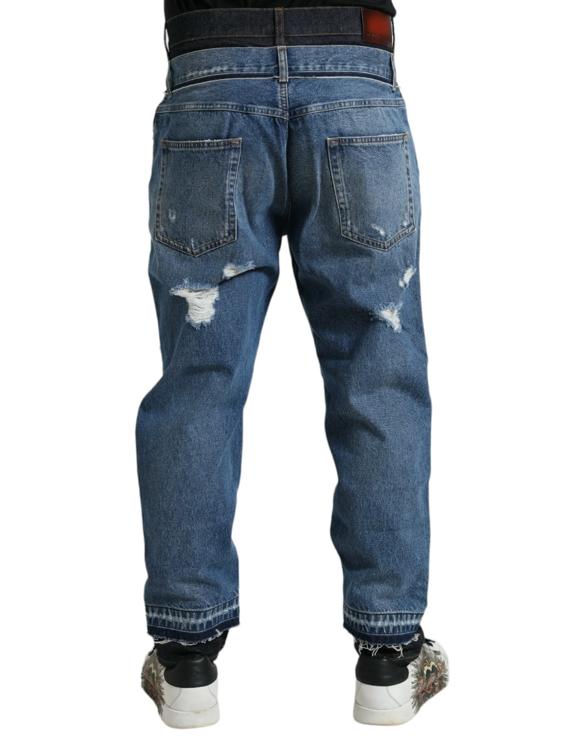 Chic Skinny Tattered Denim Jeans sold by Louxly product image thumbnail 3