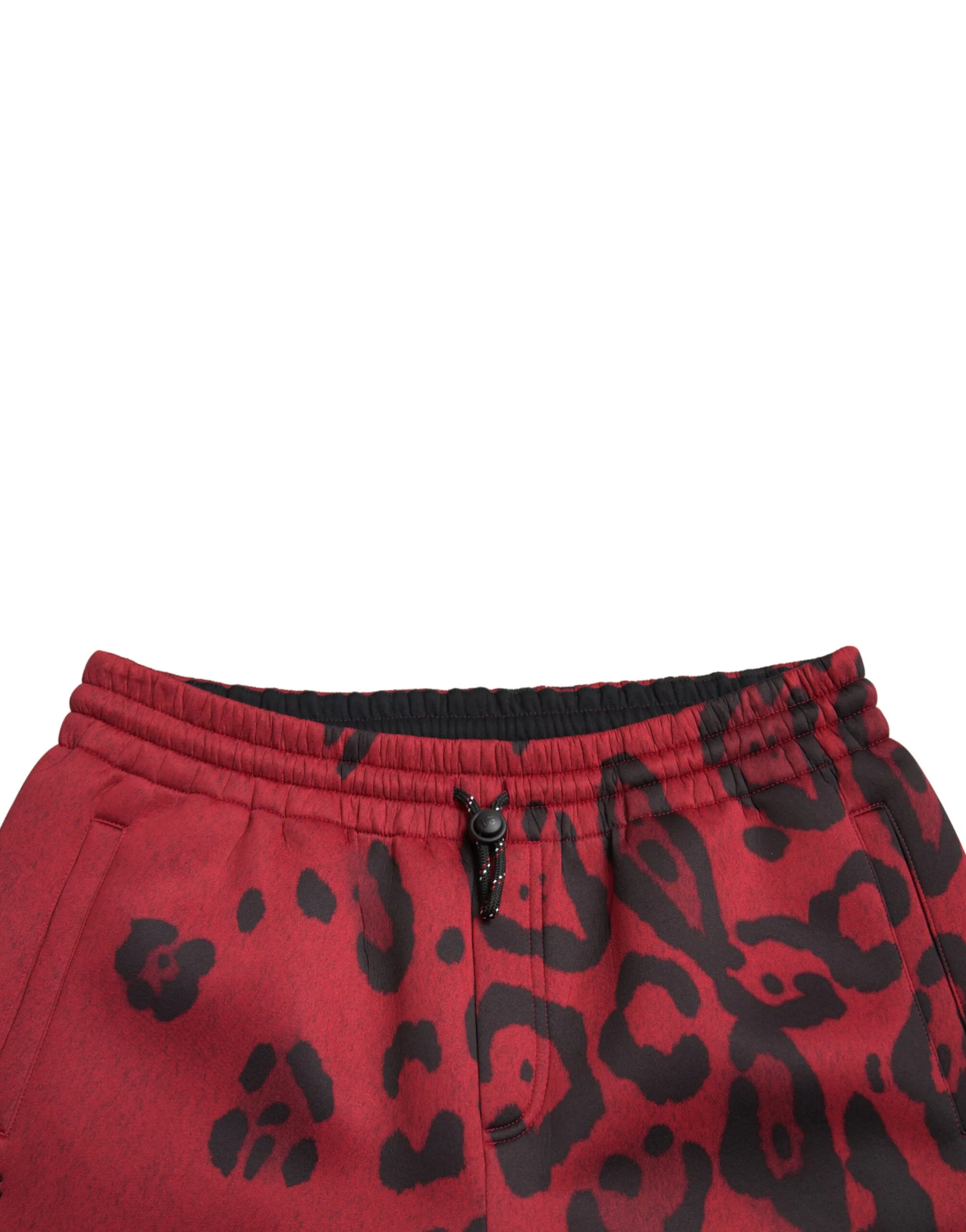 Elegant Leopard Print Joggers in Red and Black sold by Louxly product image thumbnail 5