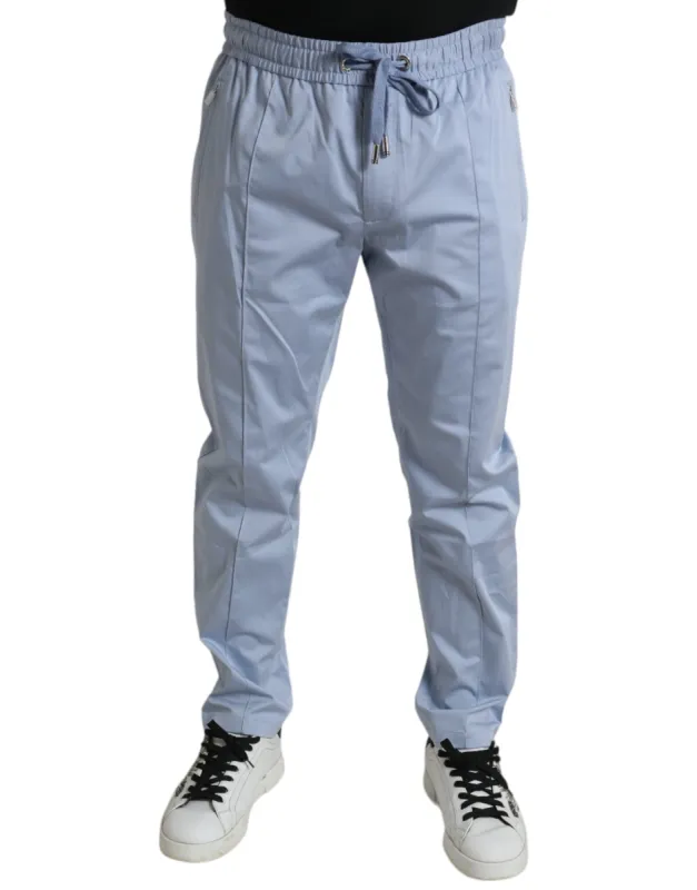 Elegant Light Blue Jogger Pants for Men sold by Louxly