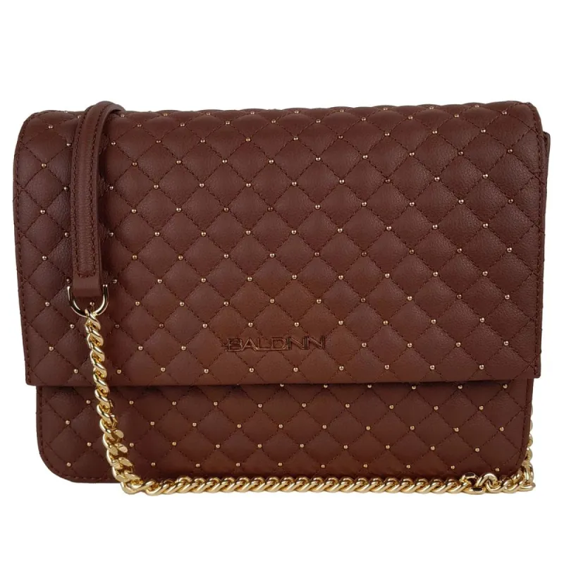 Chic Quilted Calfskin Shoulder Bag with Studs sold by Louxly