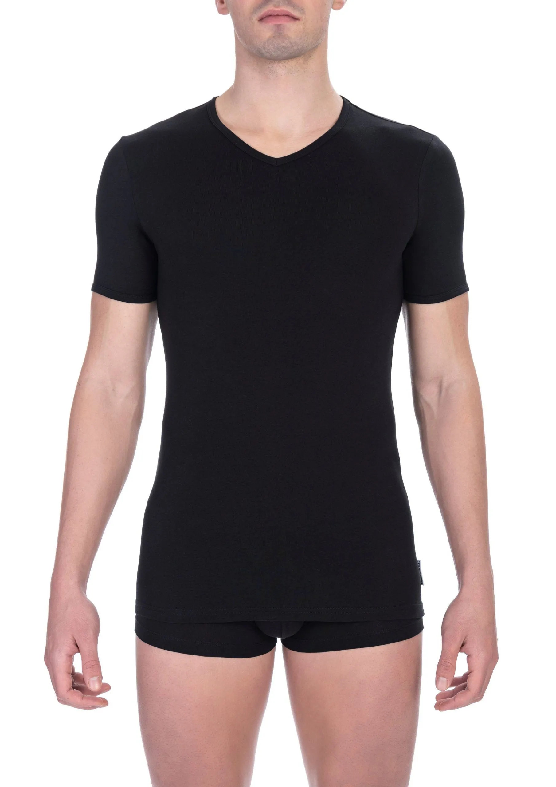 Black Cotton Men T-Shirt sold by Louxly